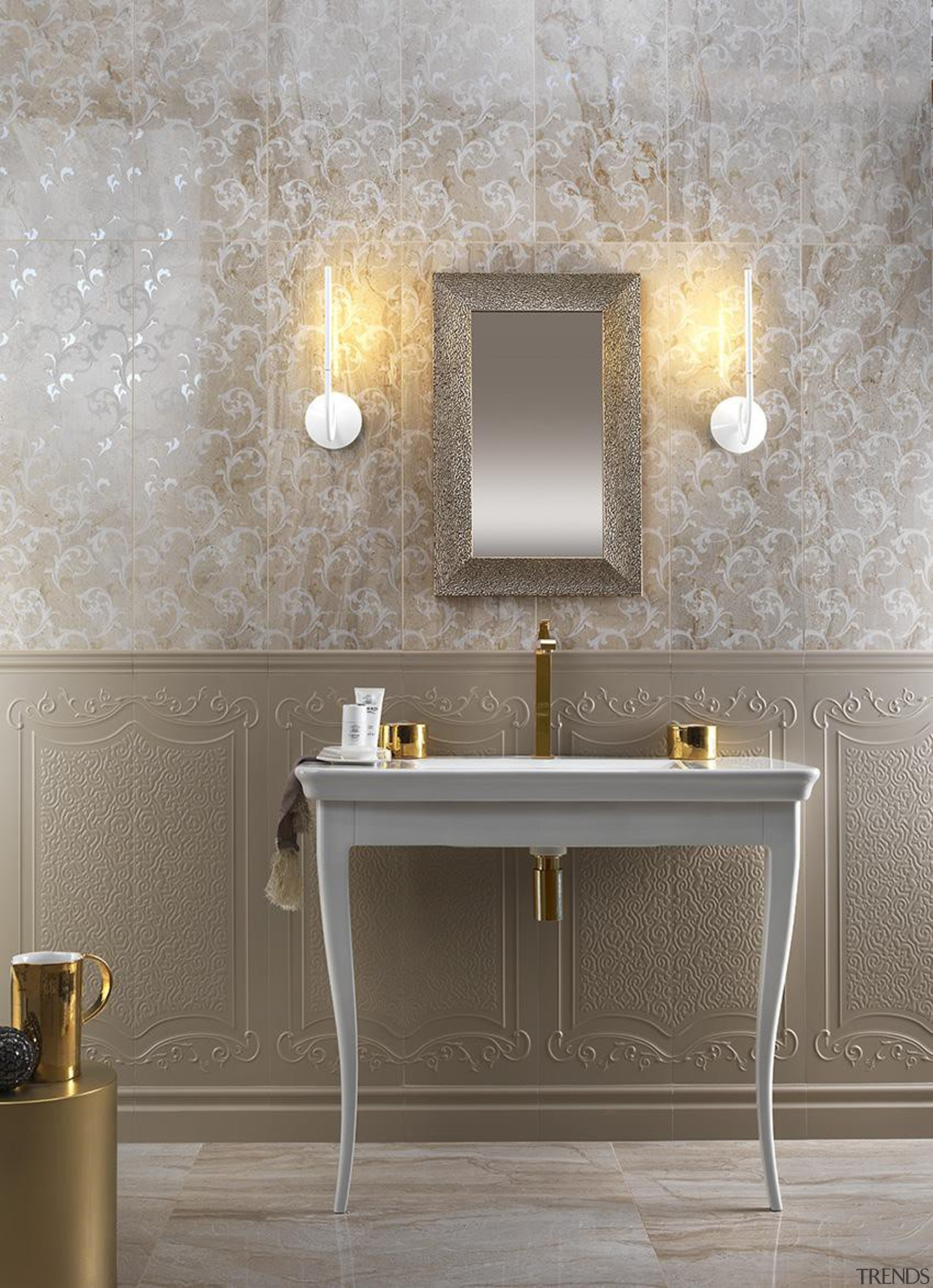 Marmi Imperiali tile collection - Marmi Imperiali tile bathroom, bathroom accessory, ceramic, floor, flooring, interior design, plumbing fixture, product design, sink, tap, tile, wall, gray