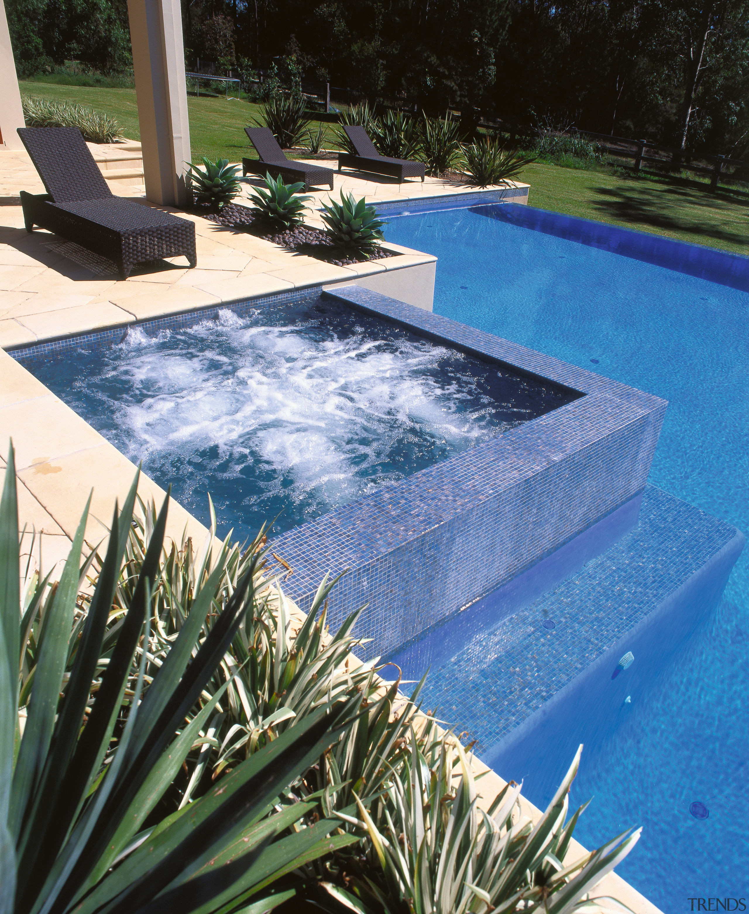 view of the spa pool  above the backyard, leisure, swimming pool, water, water feature