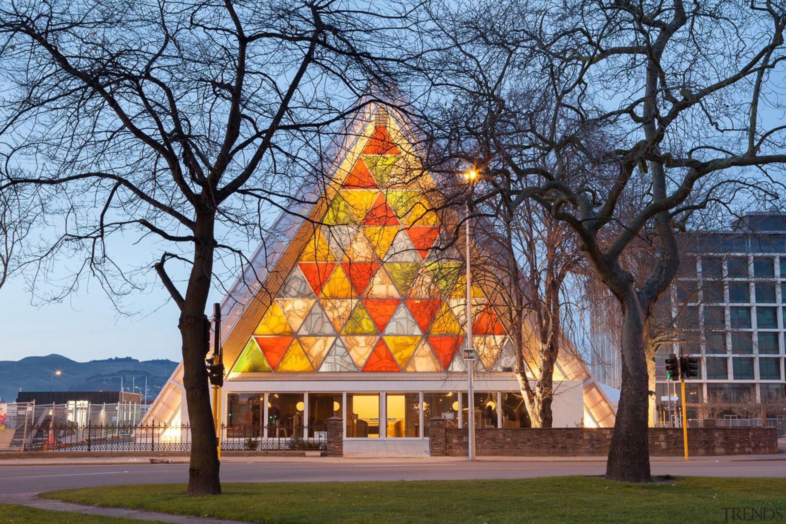 EXCELLENCE AWARDChristchurch Transitional Cathedral (3 of 4) architecture, christmas decoration, christmas tree, facade, tourist attraction, tree