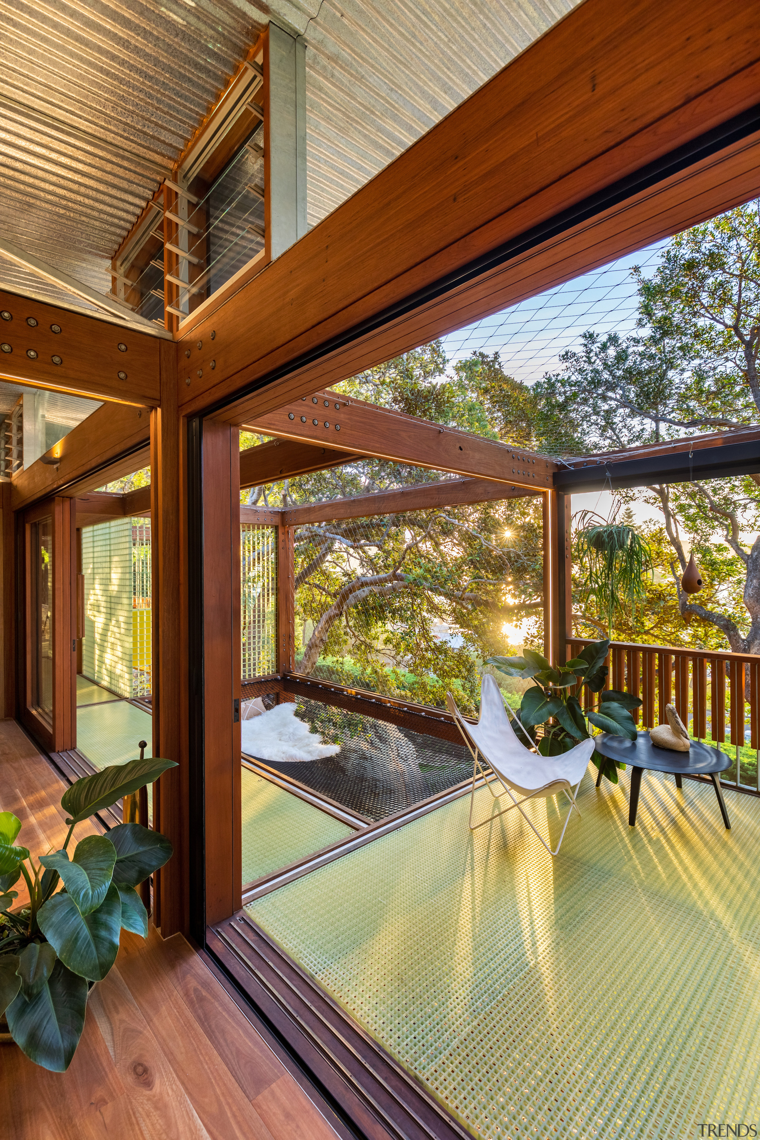 Outdoor living is a built-in feature of this 