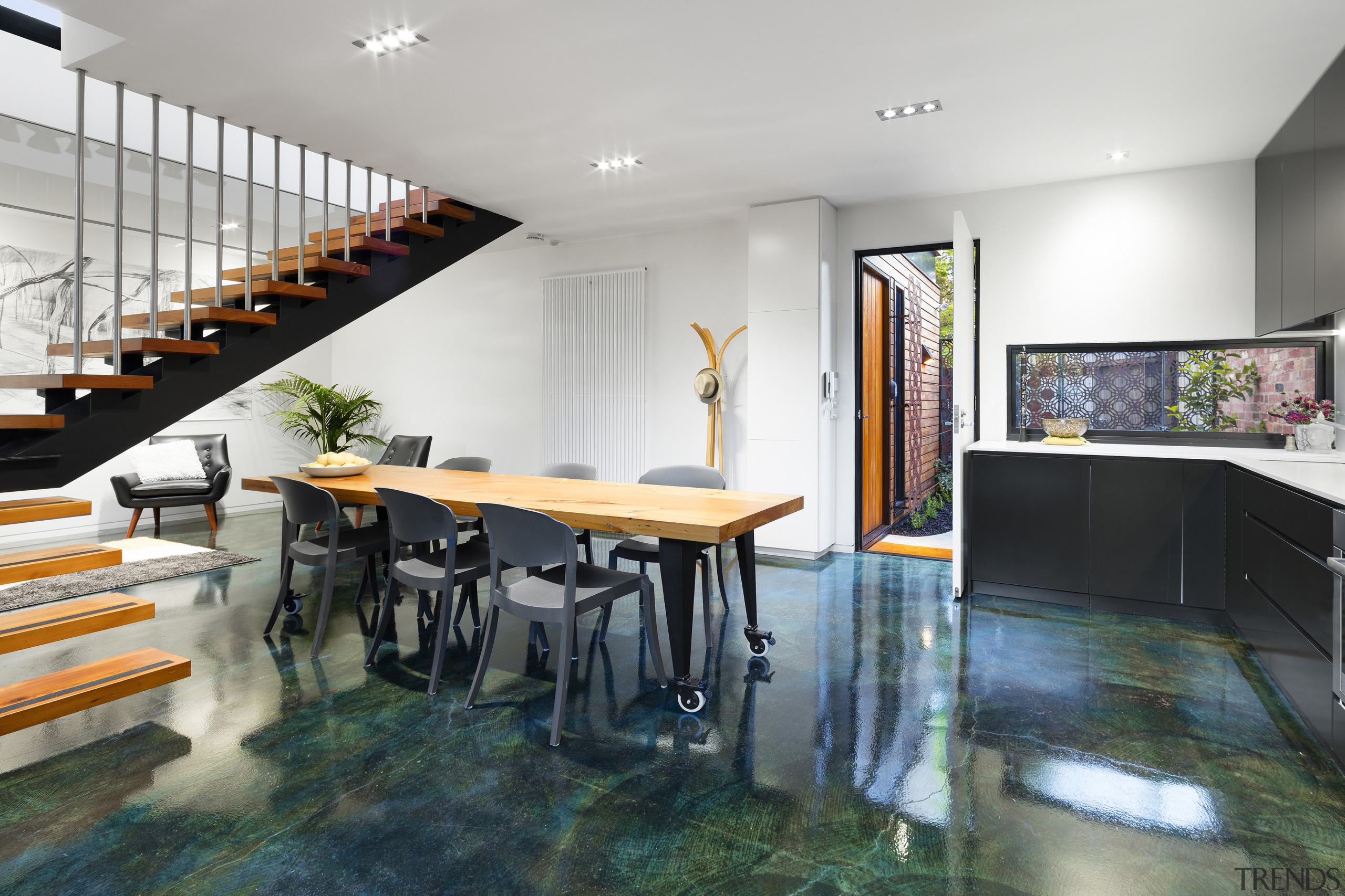 Experiment in the craft of space and material architecture, house, interior design, real estate, gray