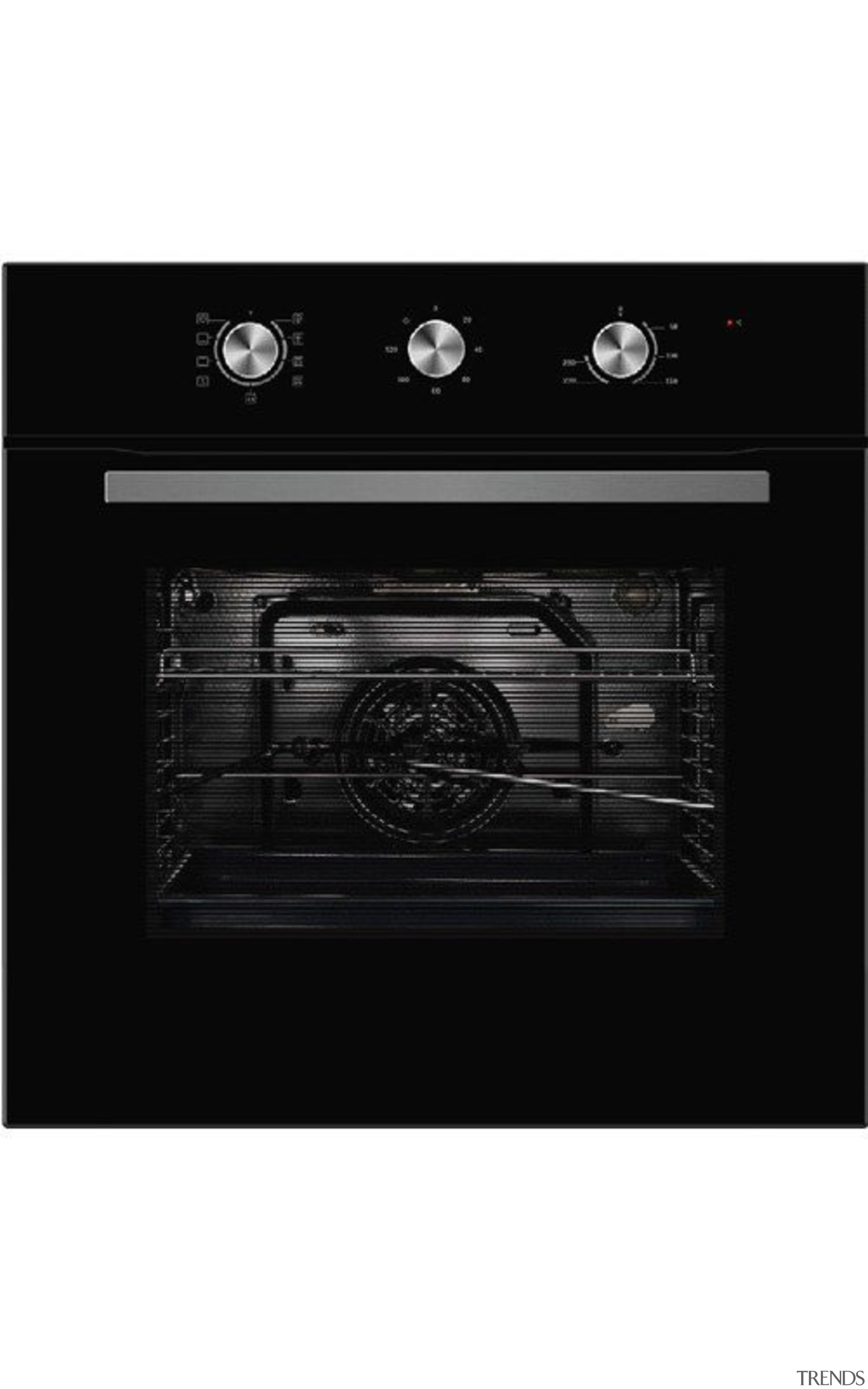 60cm 5 Function Wall OvenCavity : 65 L5 black and white, cooktop, home appliance, kitchen appliance, multimedia, oven, product, black, white