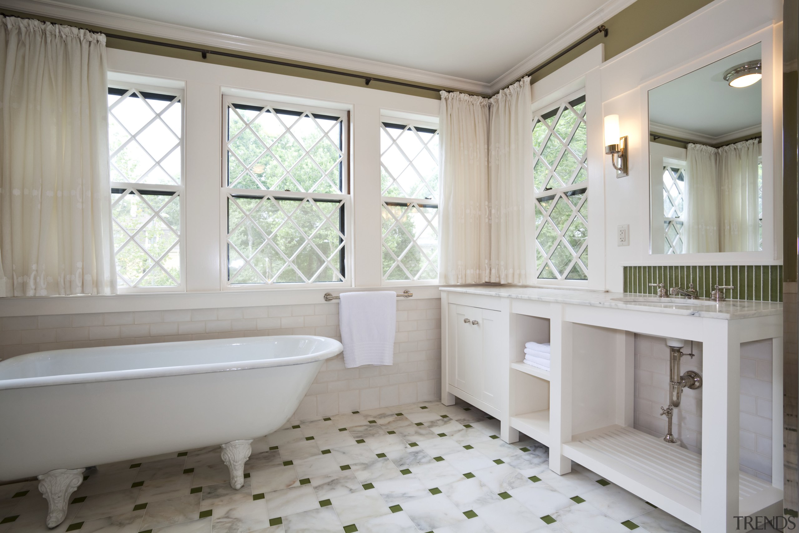 View of home in the historic Brattle Street bathroom, bathtub, estate, floor, flooring, home, interior design, plumbing fixture, property, real estate, room, tile, window, gray