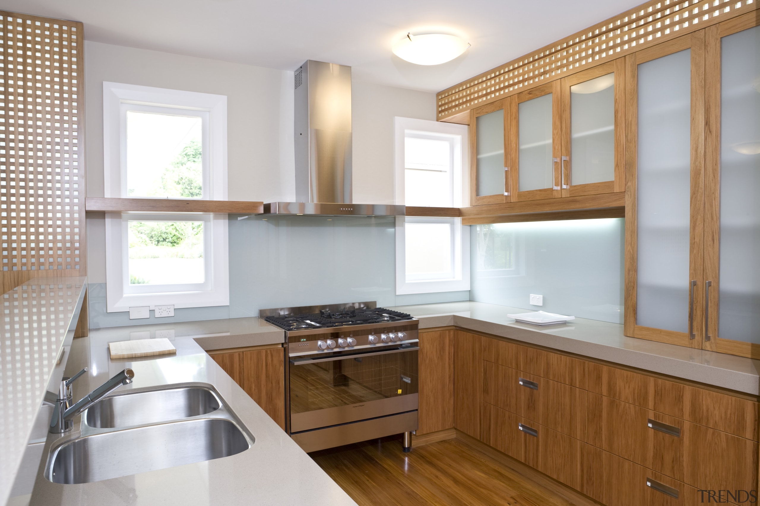 Image of kitchen designed by Rob Hendrickx for cabinetry, countertop, cuisine classique, interior design, kitchen, real estate, room, window, wood, white