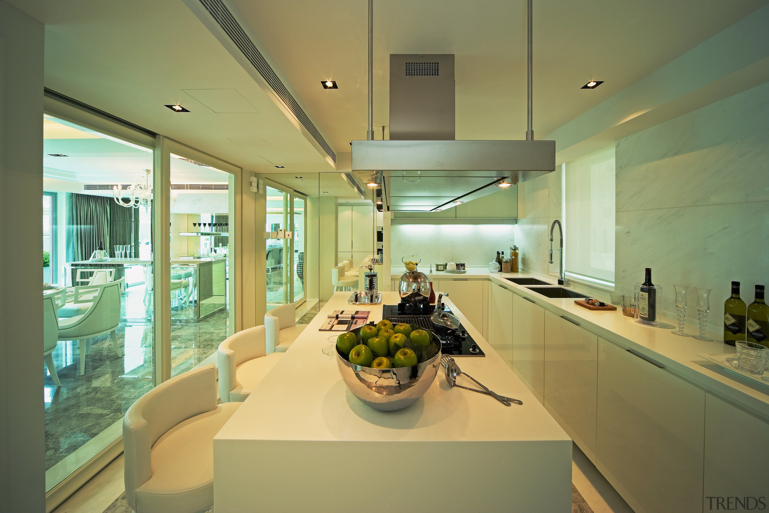 A view of the kitchen area, wooden cabinetry, architecture, ceiling, countertop, estate, house, interior design, kitchen, real estate, window, brown