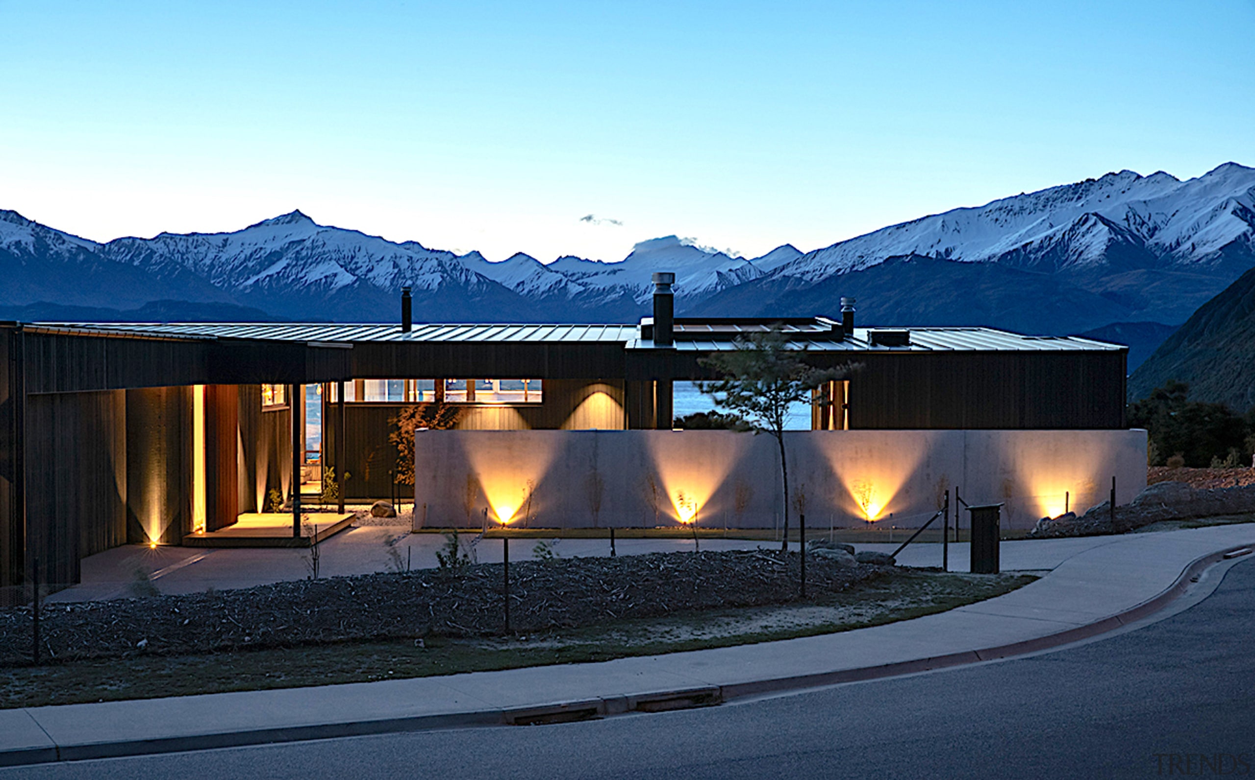 The see-through nature of this home is evident 