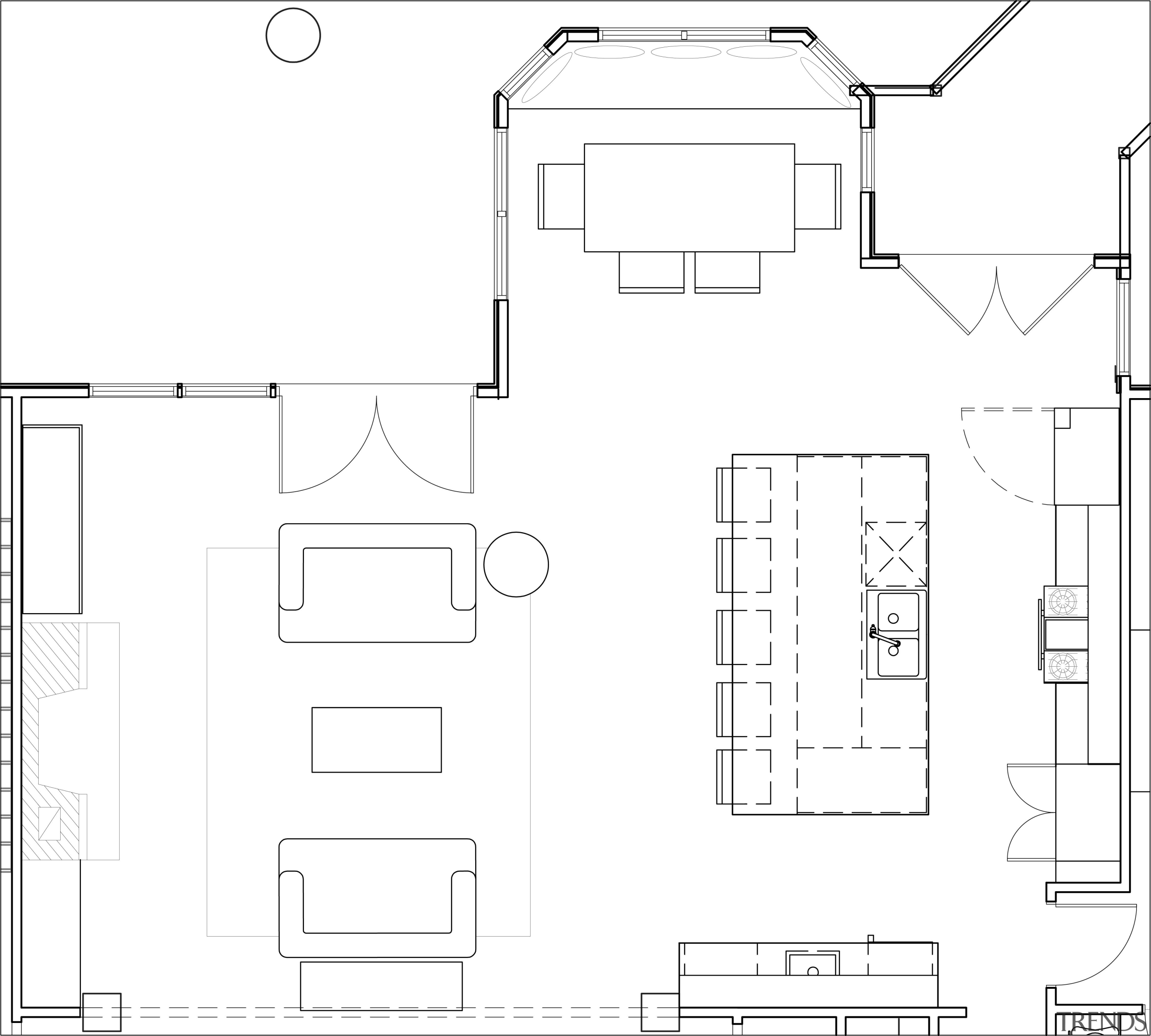 Floor plan of vacation home. - Floor plan angle, architecture, area, black and white, design, diagram, drawing, floor plan, font, line, line art, plan, product, product design, structure, technical drawing, text, white