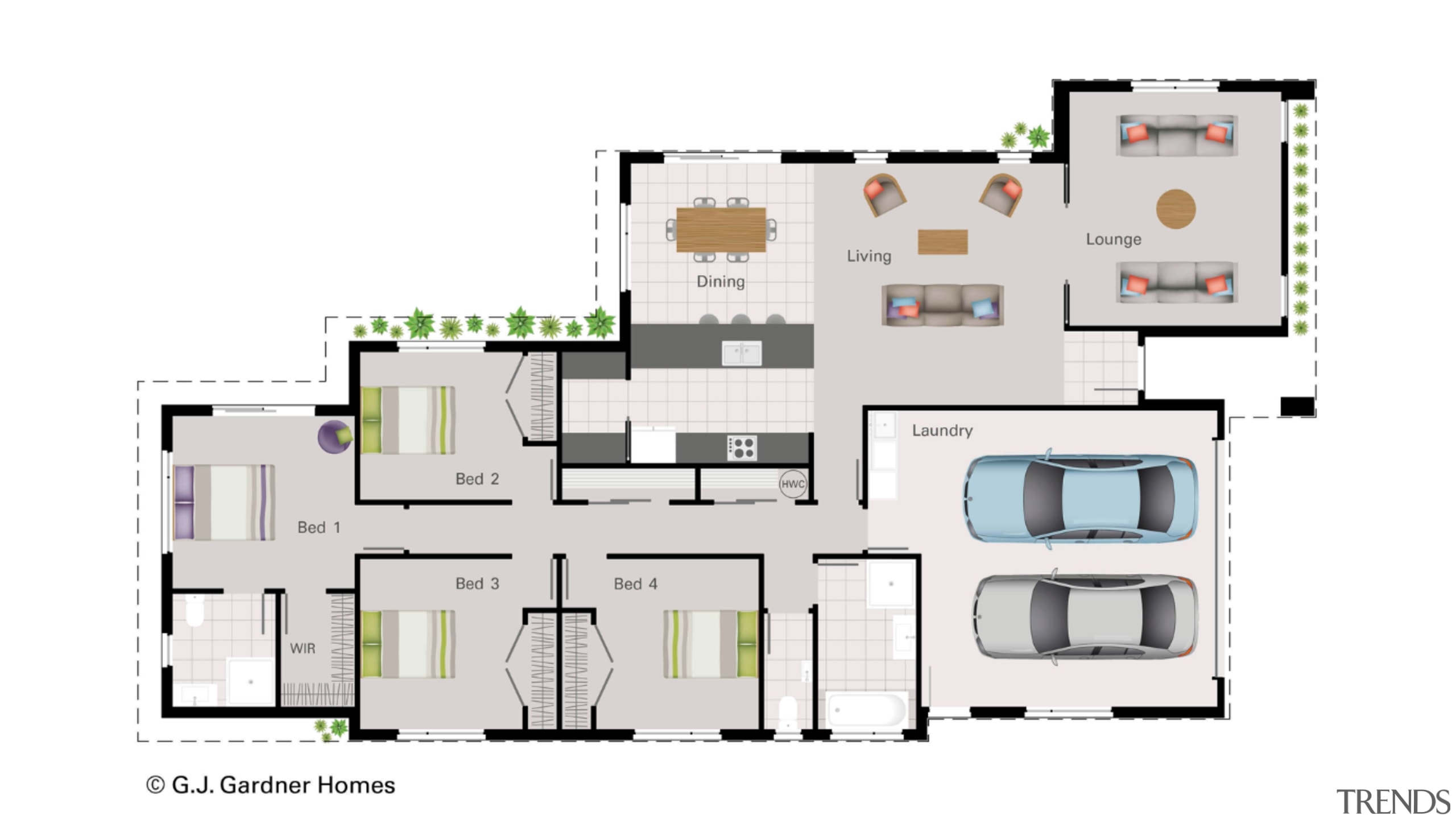 The home is intelligently laid out to provide 