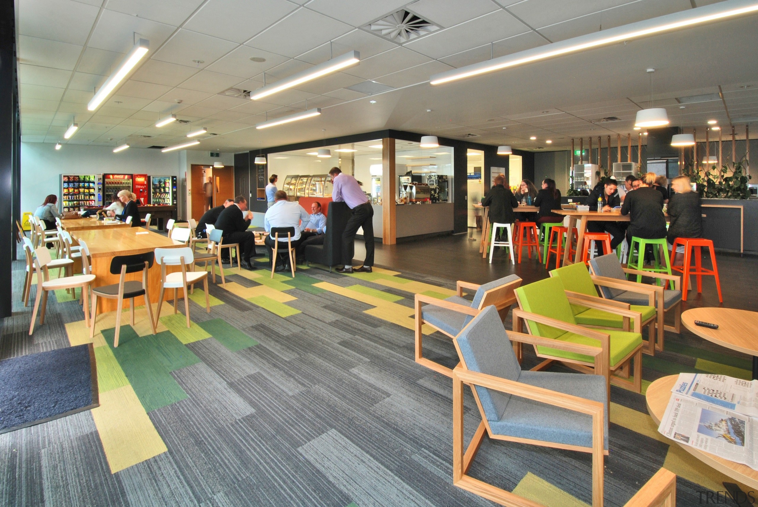 Interior Cafe - Interior Cafe - cafeteria | cafeteria, food court, institution, gray