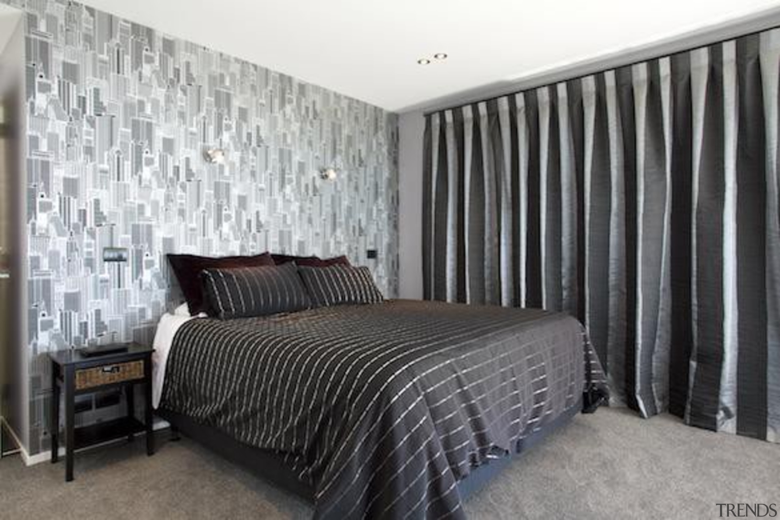 mg 1213 4.jpg - _mg_1213 4.jpg - architecture architecture, bed frame, bedroom, ceiling, curtain, home, interior design, real estate, room, textile, wall, window, window covering, window treatment, gray, black