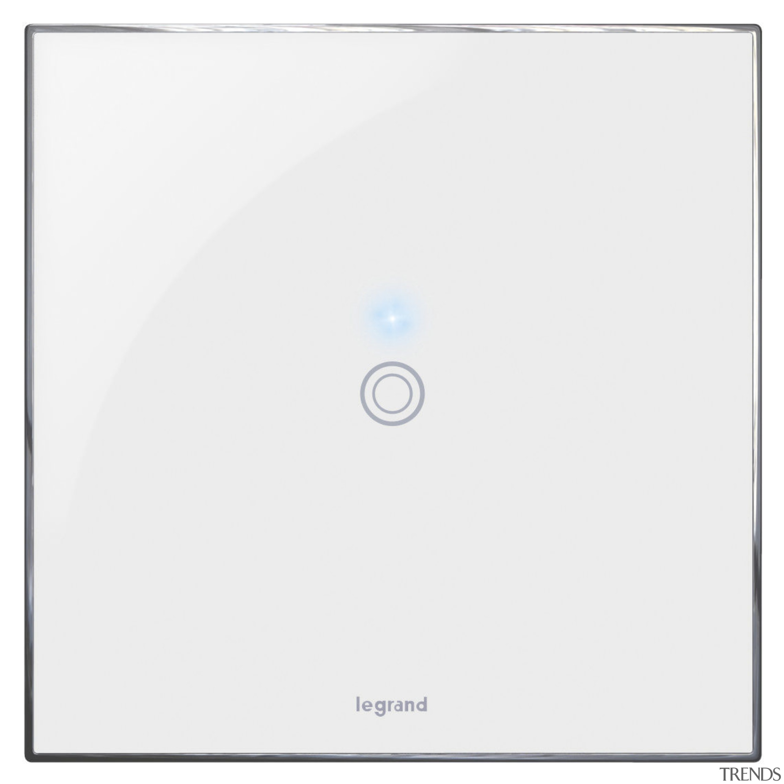 View of white home automation system with Legrand area, circle, line, product design, technology, white