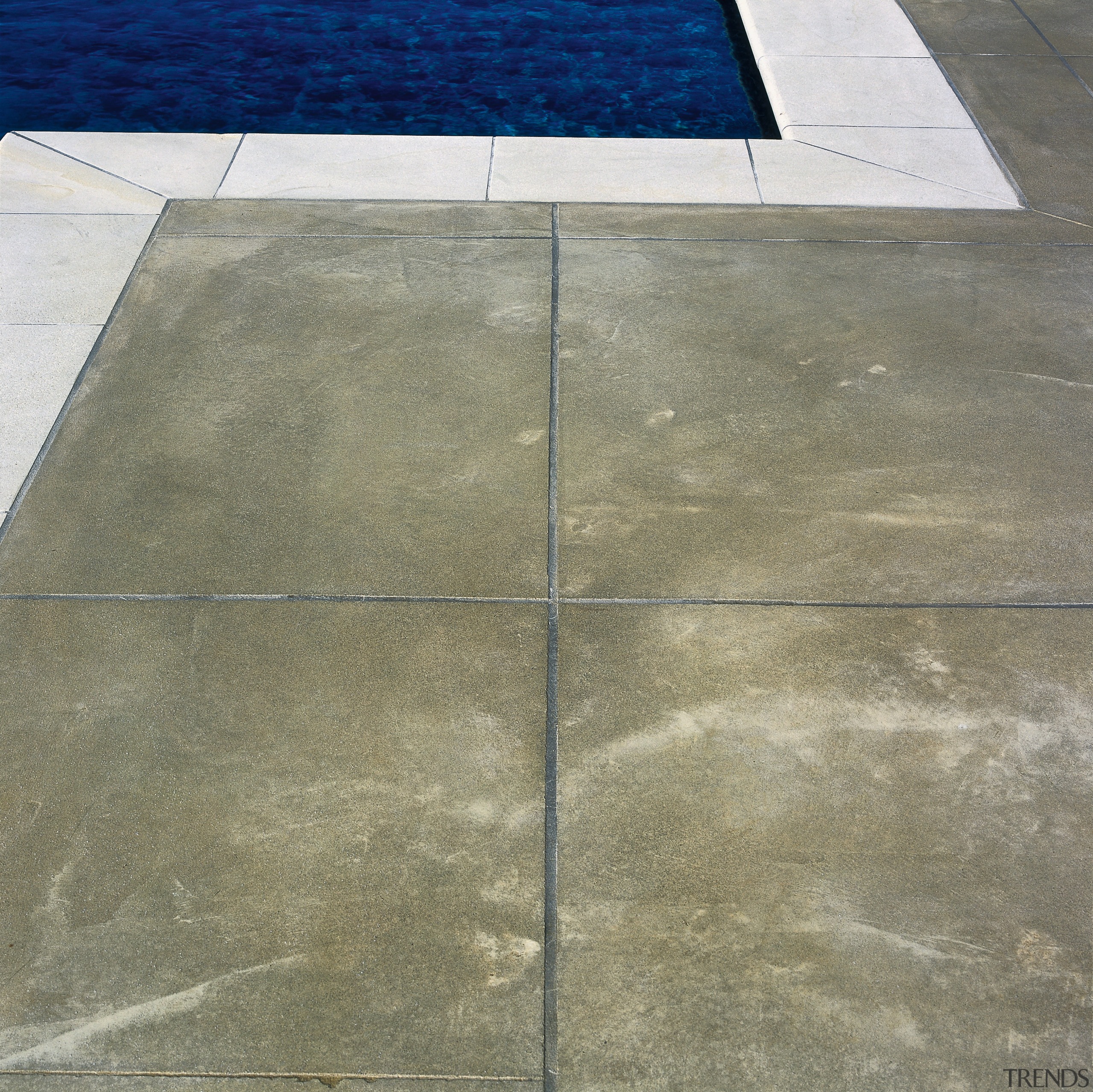 Coloured concrete has been laid and custom cut concrete, floor, flooring, line, material, road surface, tile, gray