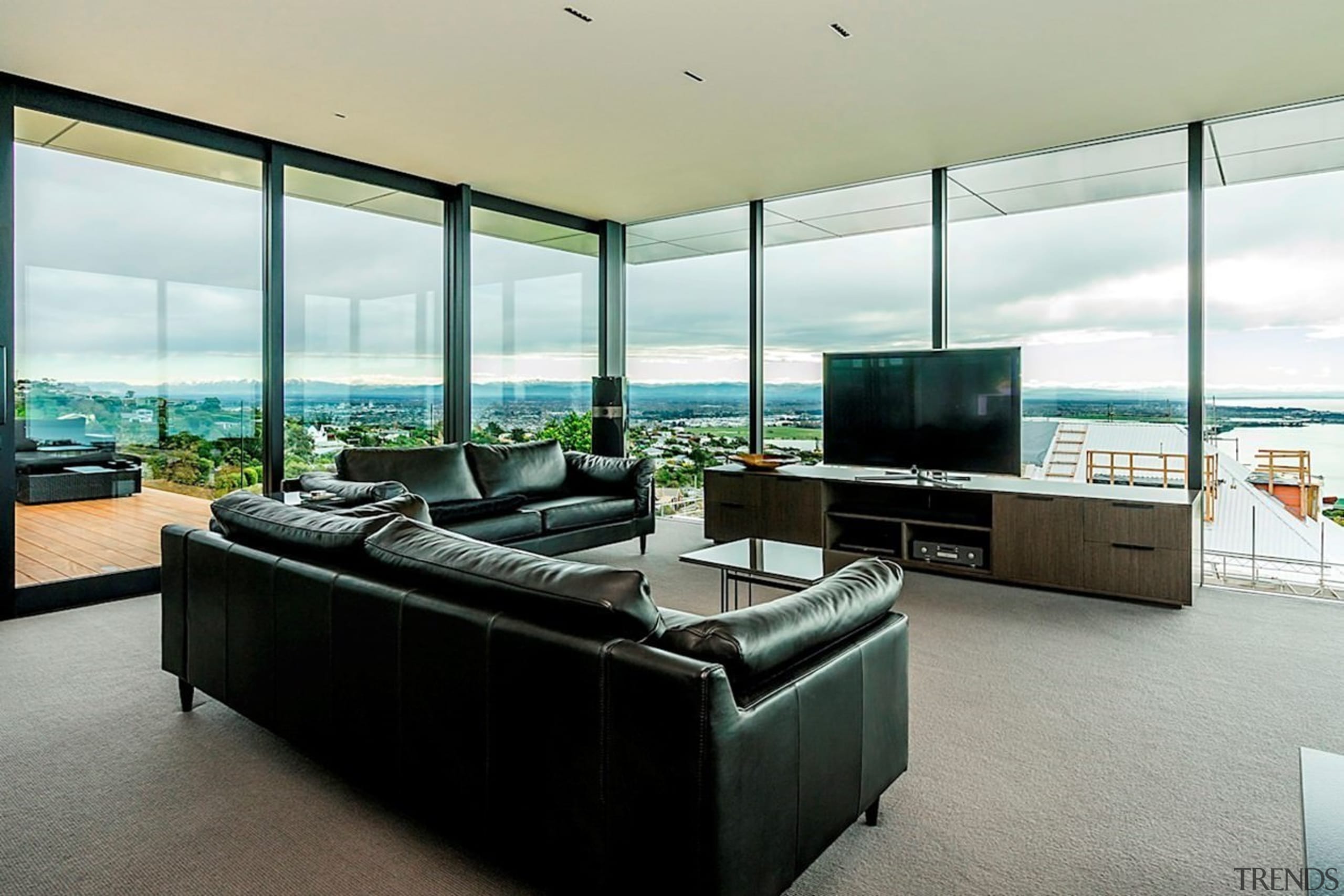 Registered Master Builders – House of the Year architecture, condominium, interior design, living room, penthouse apartment, property, real estate, window, white, black