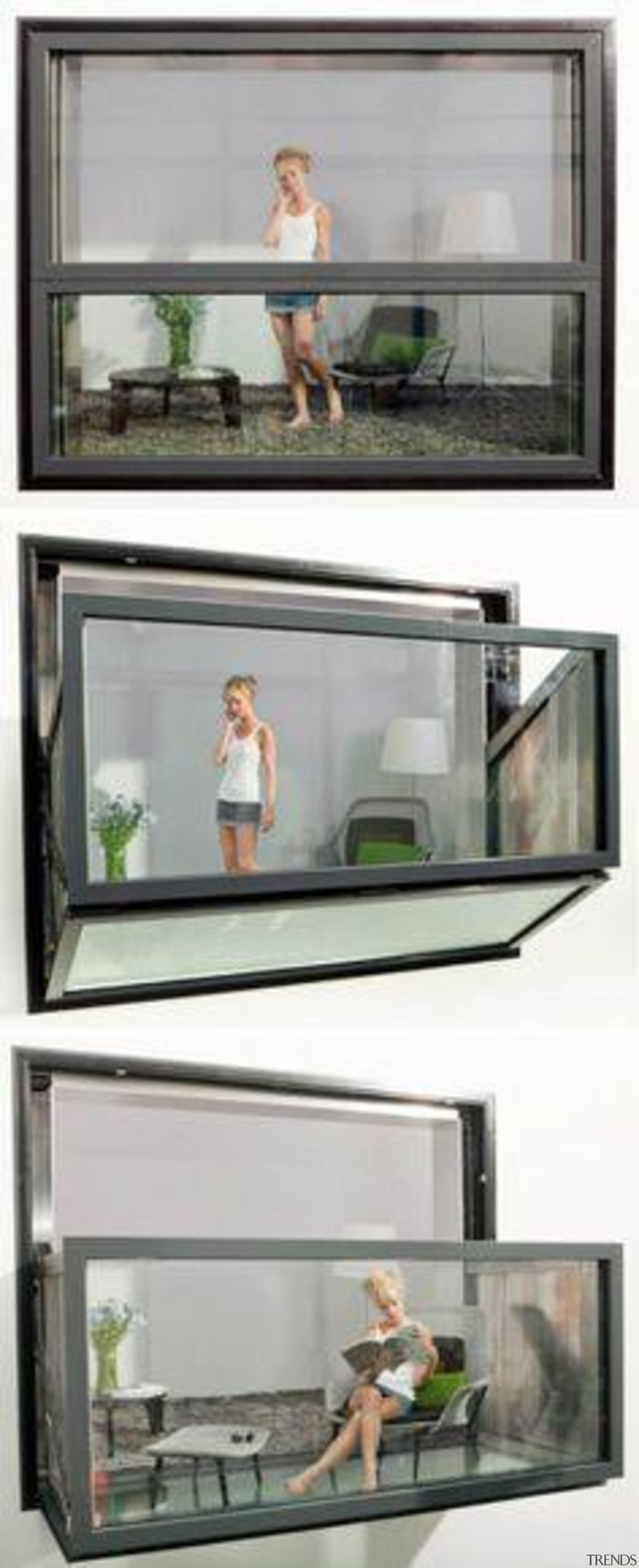 For when you just can't decide... - A display case, furniture, glass, shelf, shelving, white, gray