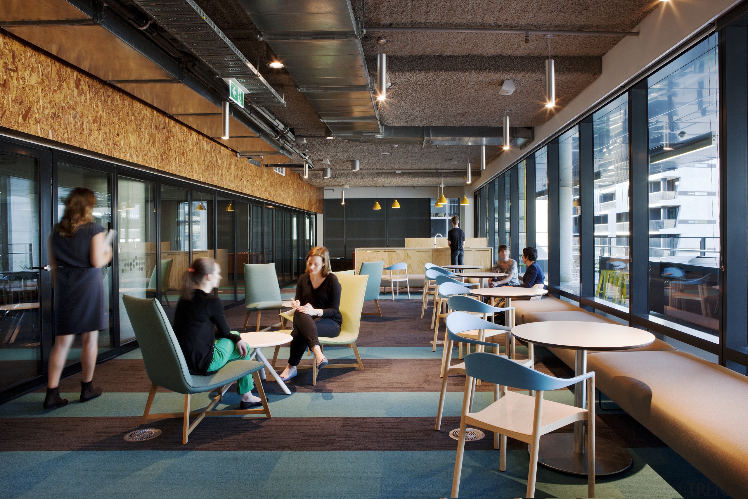 Breakout space, Aurecon House, Melbourne - Breakout space, institution, interior design, black