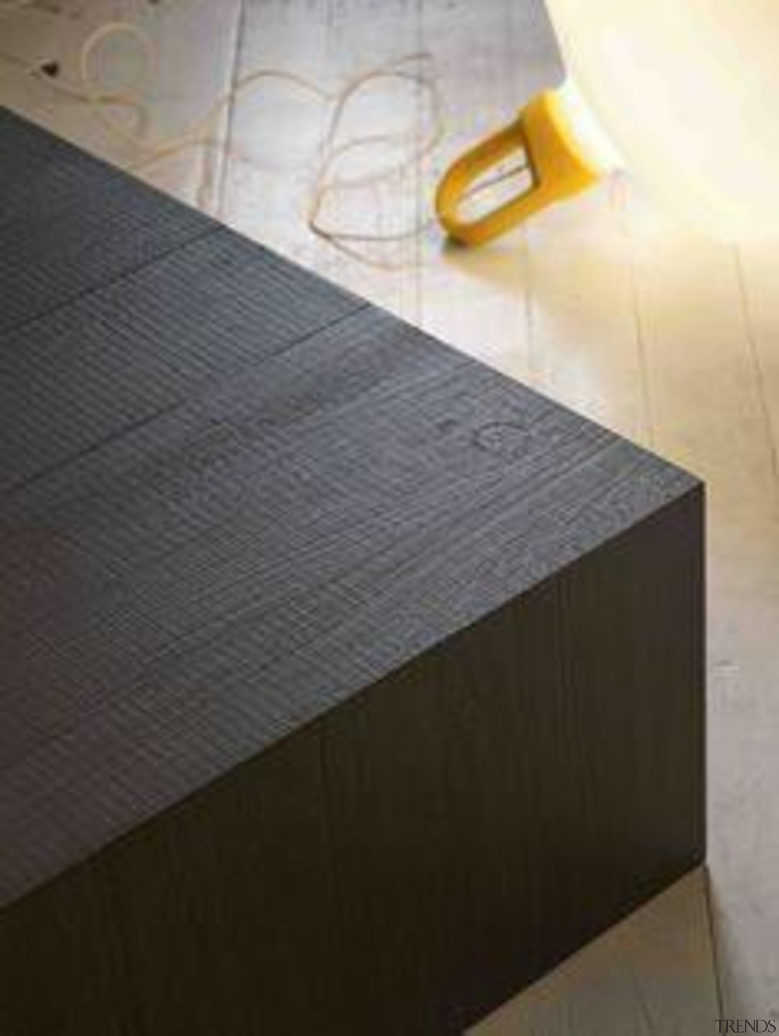 Styling Wendy Bannister. Photography Earl Carter. - Laminex angle, floor, flooring, line, plywood, product design, table, wall, wood, black