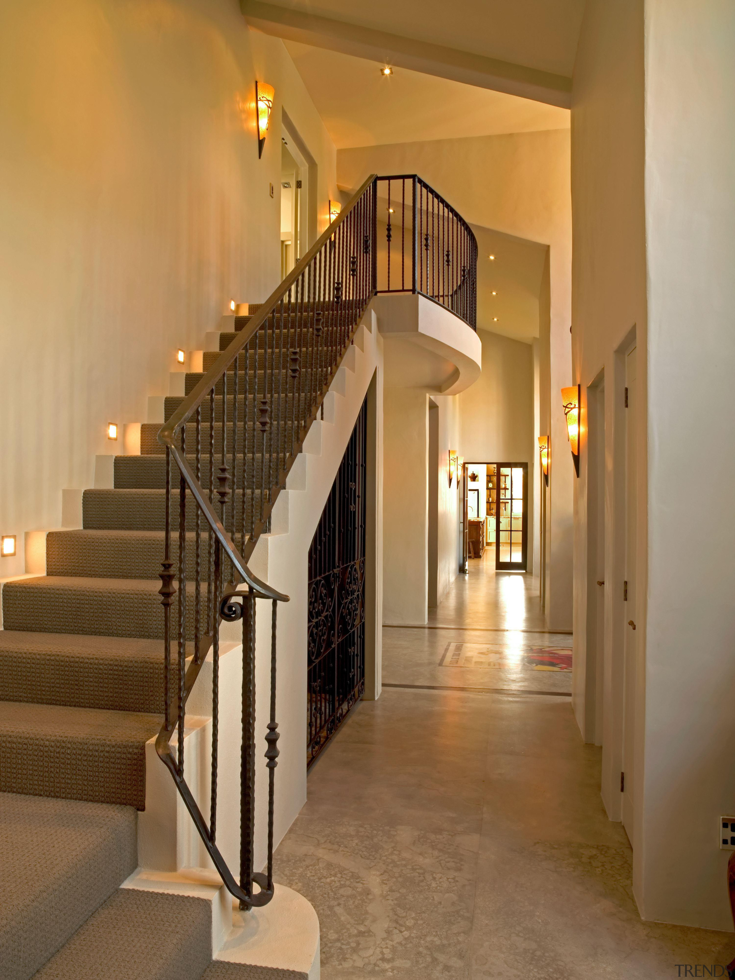 566 Whitford Rd Entry - Whitford Rd Entry baluster, ceiling, estate, floor, flooring, handrail, home, interior design, lobby, property, real estate, stairs, brown, orange