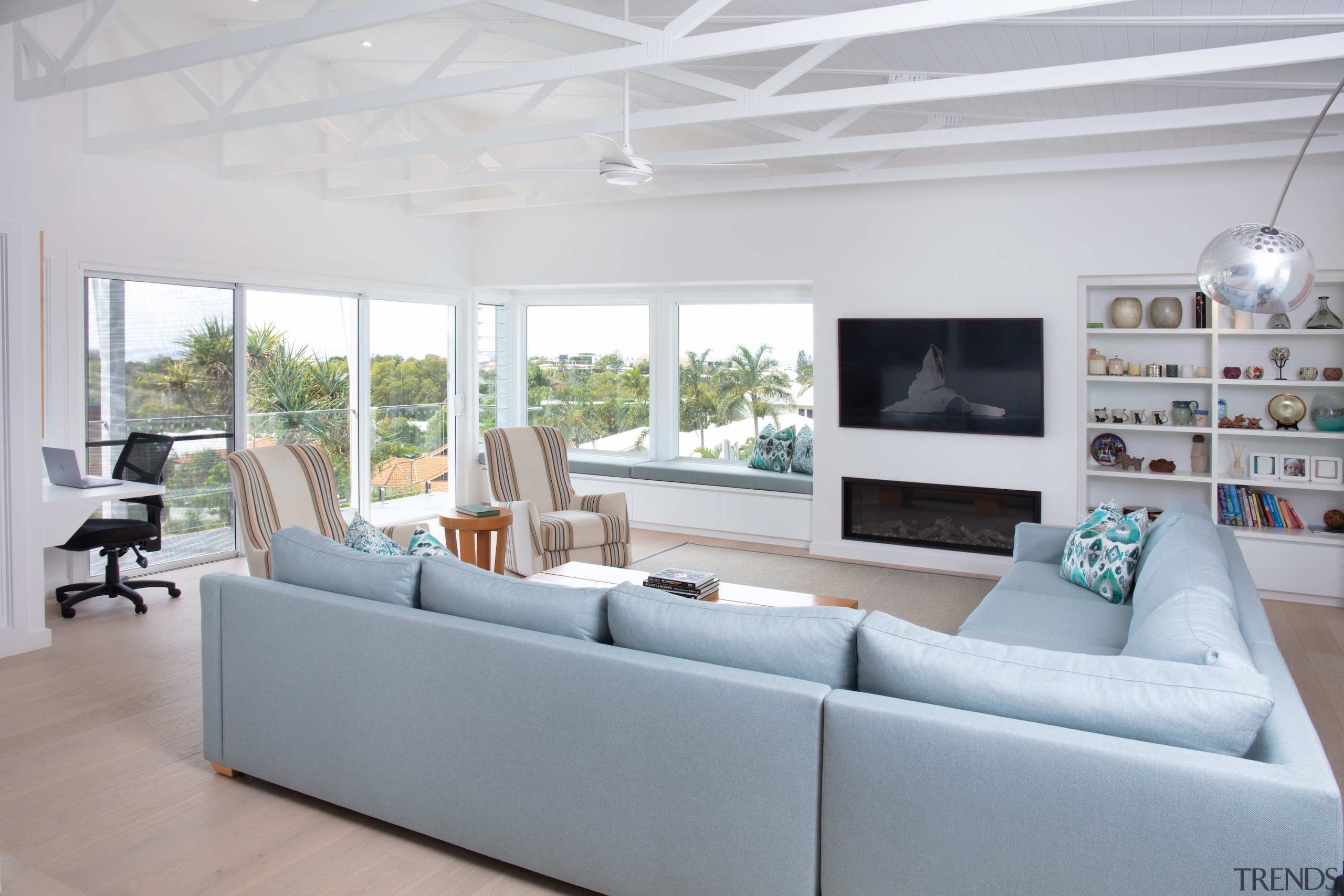 With the ceilings removed, the existing rafters were 