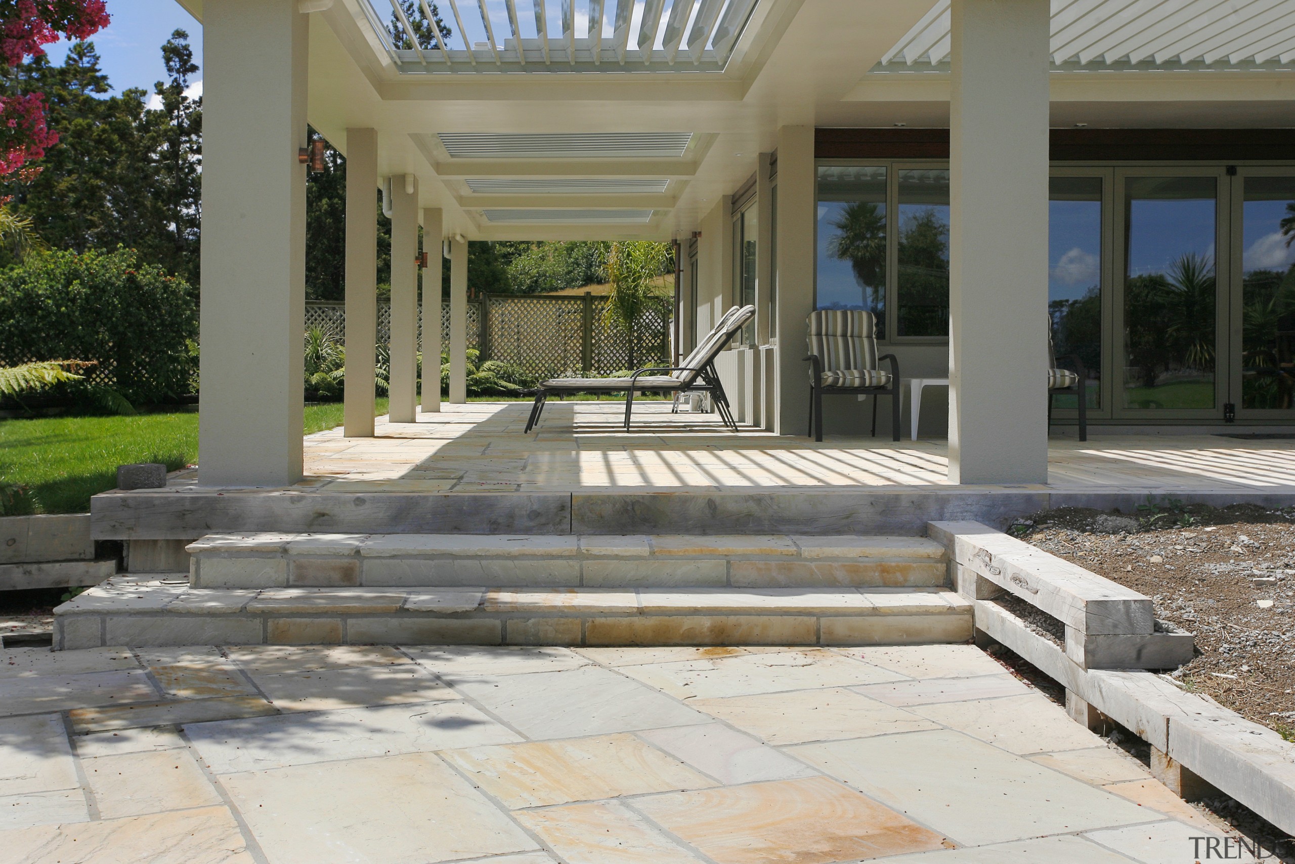 View of natural stone pavers supplied by Jagas courtyard, estate, outdoor structure, patio, real estate, walkway, gray