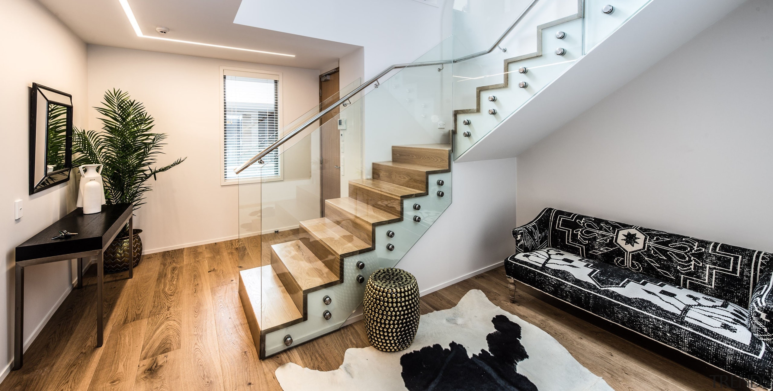 Stairs - architecture | handrail | house | architecture, handrail, house, interior design, living room, loft, property, real estate, stairs, gray