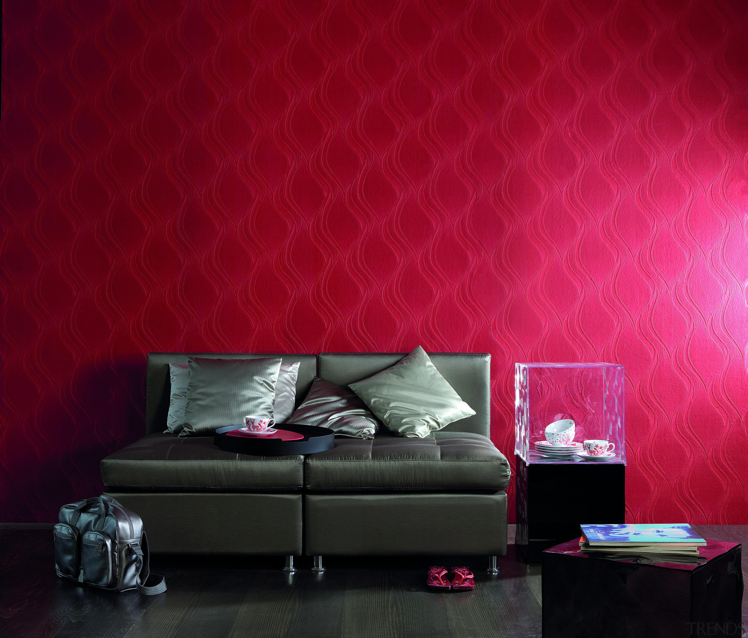 Akoya Range - Akoya Range - ceiling | ceiling, couch, interior design, lighting, living room, red, room, wall, wallpaper, red, black