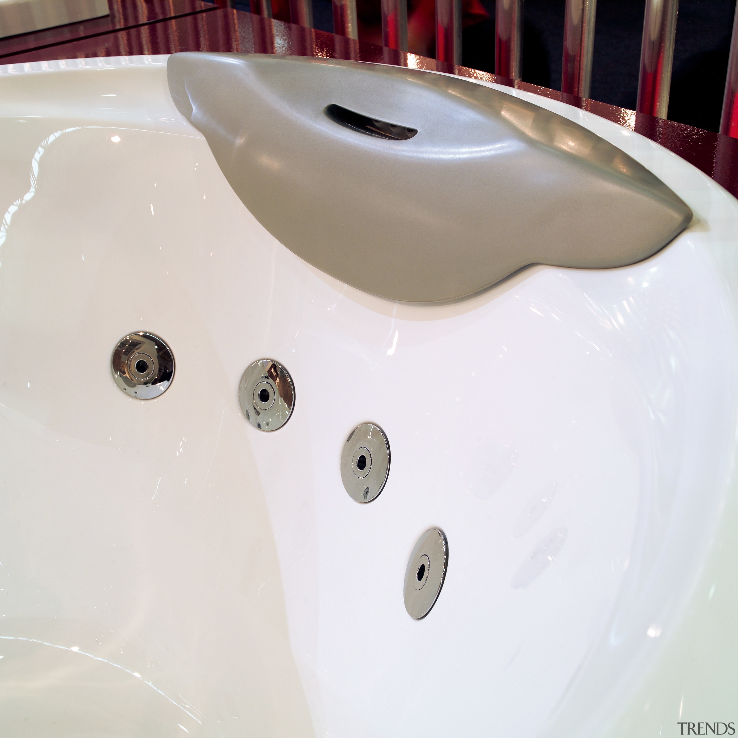 A detail of spouts in a spa bath bathroom sink, bathtub, ceramic, plumbing fixture, product design, sink, tap, toilet seat, white