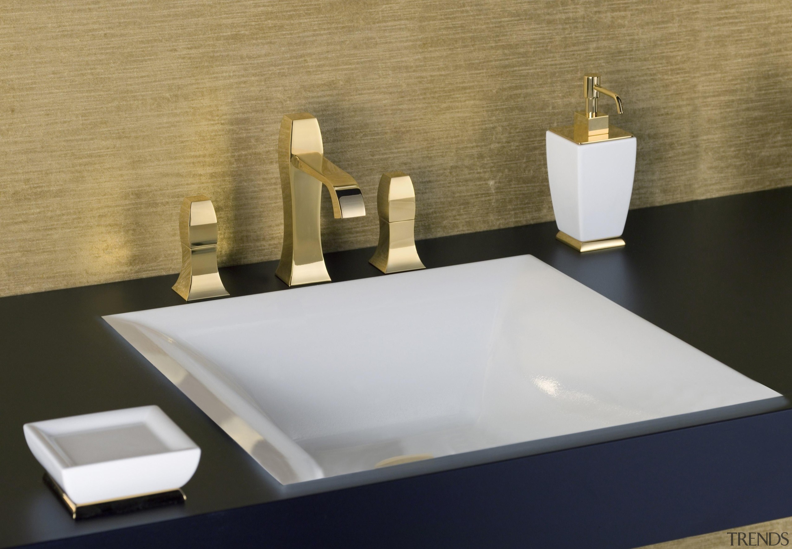 A special Gessi process provides hotel-quality and durability bathroom, bathroom sink, ceramic, countertop, plumbing fixture, product design, sink, tap, brown