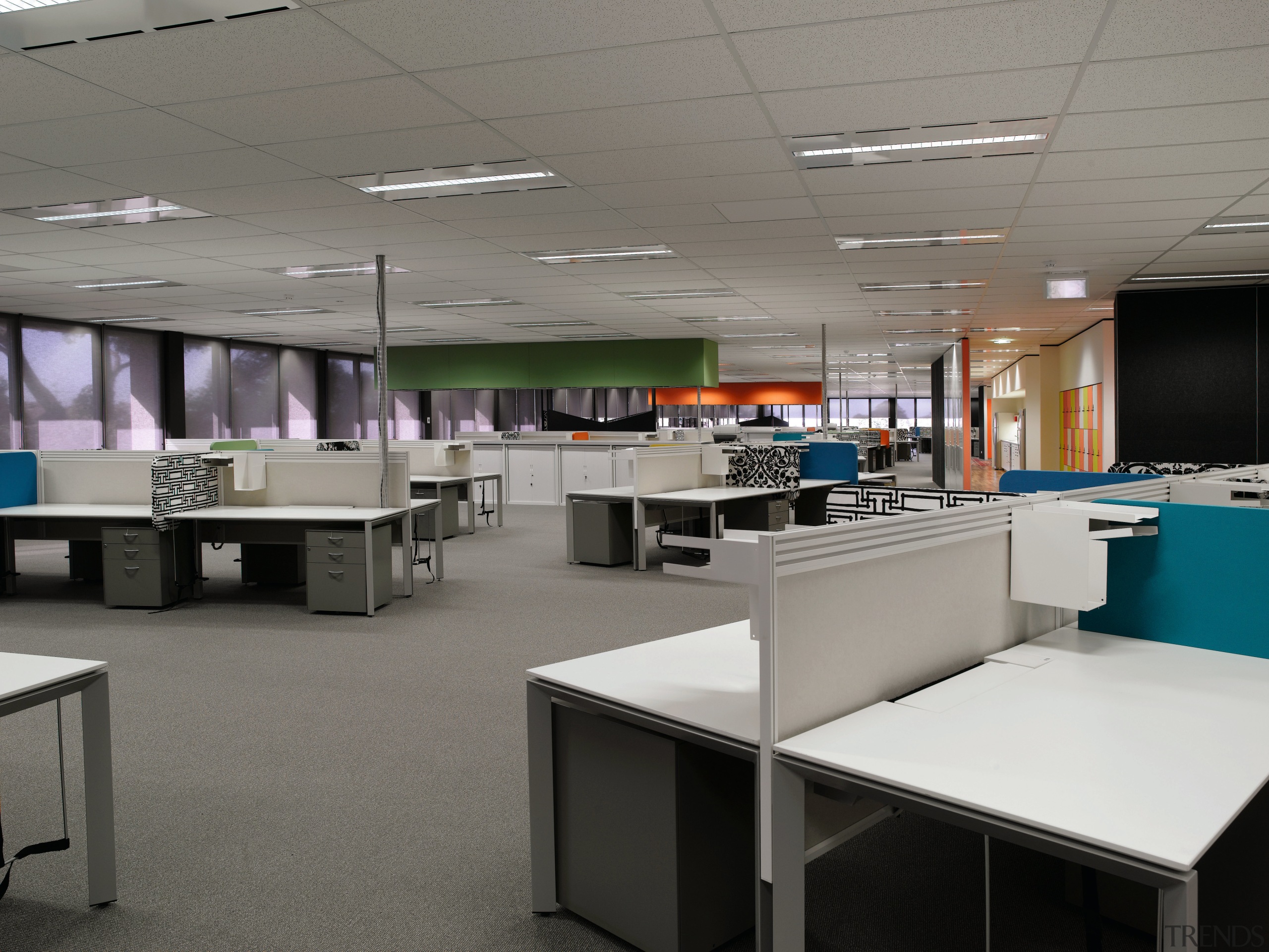 Image of the Westpac Epping Office which underwent furniture, institution, interior design, office, gray