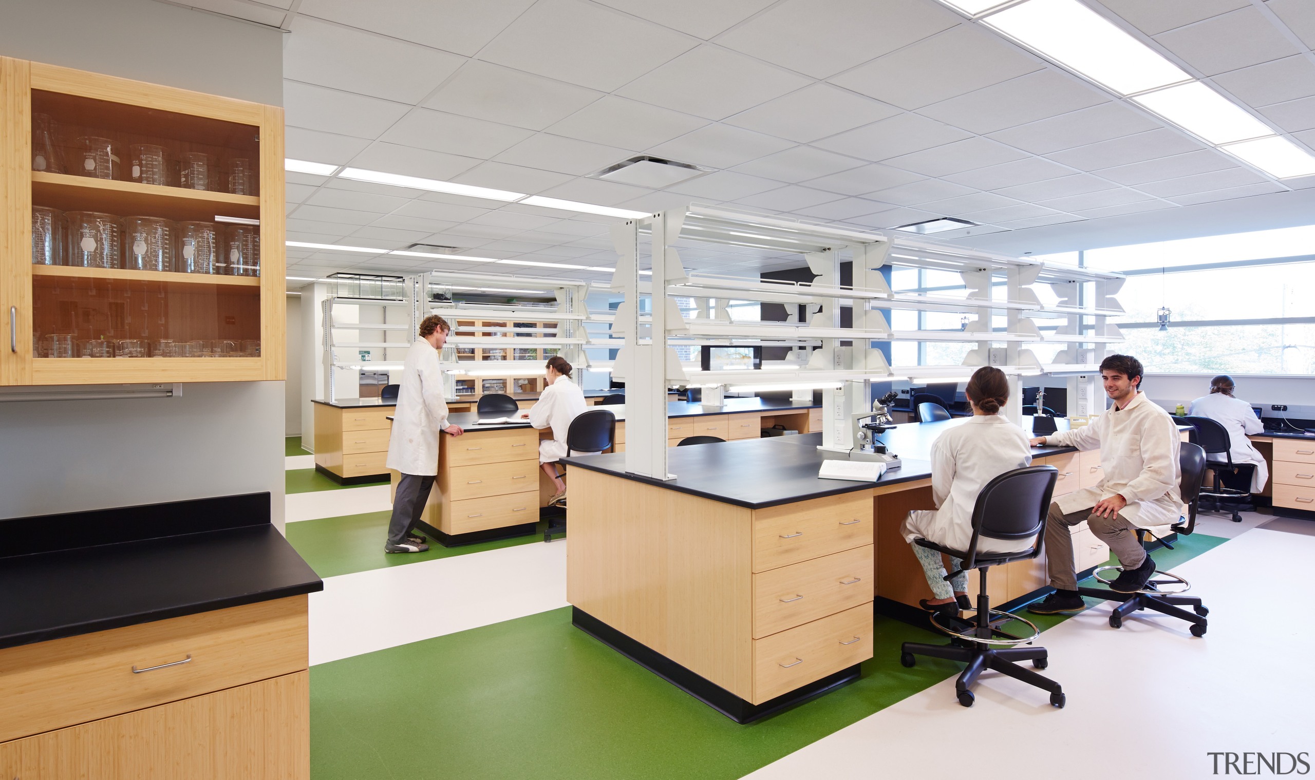 One of the many state-of-the-art labs in the institution, laboratory, office, white