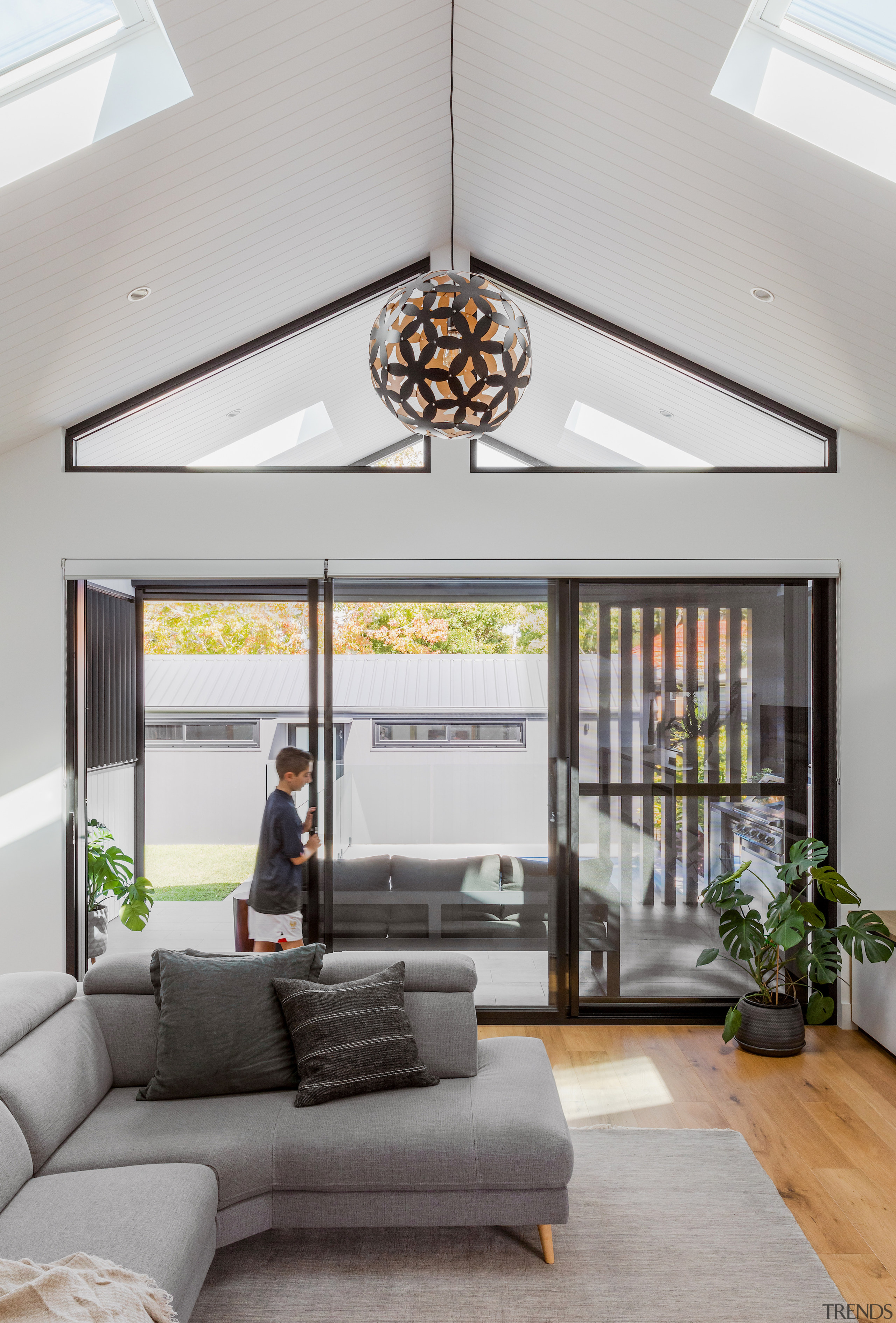 The new living room in the rear extension. 