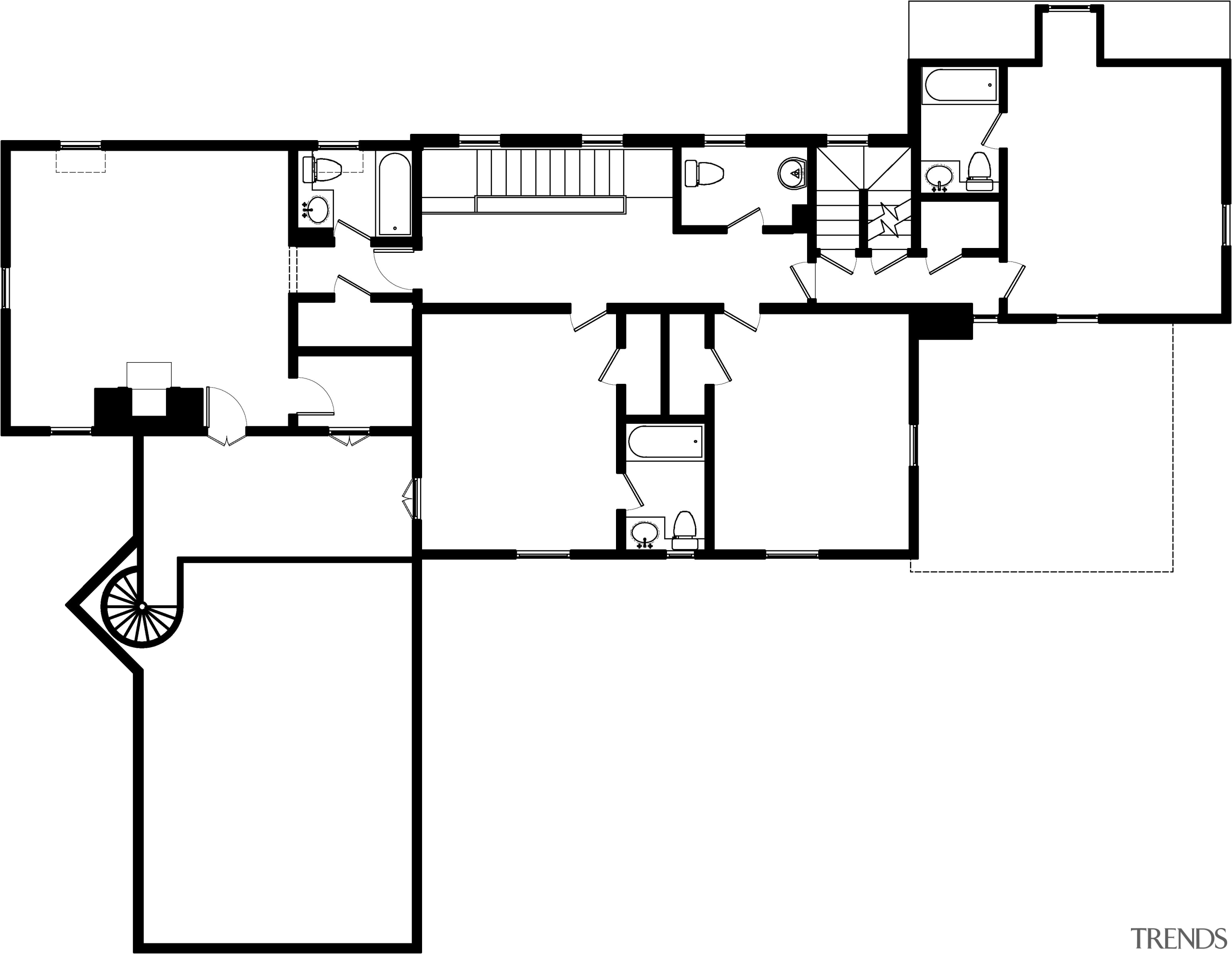 On this remodel project by Burns &amp; Beyerl angle, area, black and white, design, diagram, drawing, floor plan, font, line, monochrome, pattern, product, product design, square, structure, text, white