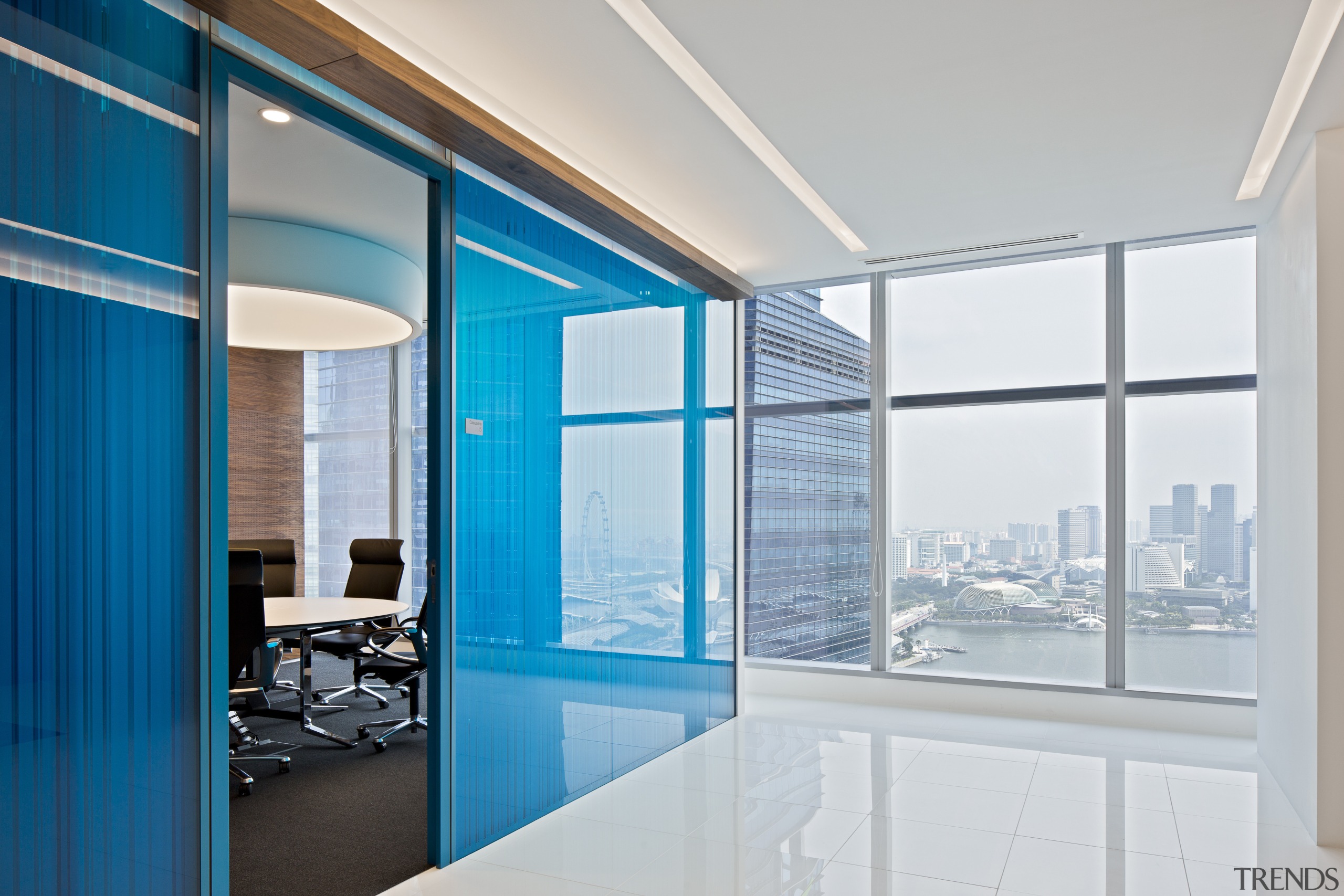 For the fit-out of the Clifford Chance offices architecture, ceiling, daylighting, door, glass, interior design, real estate, window, window covering, white