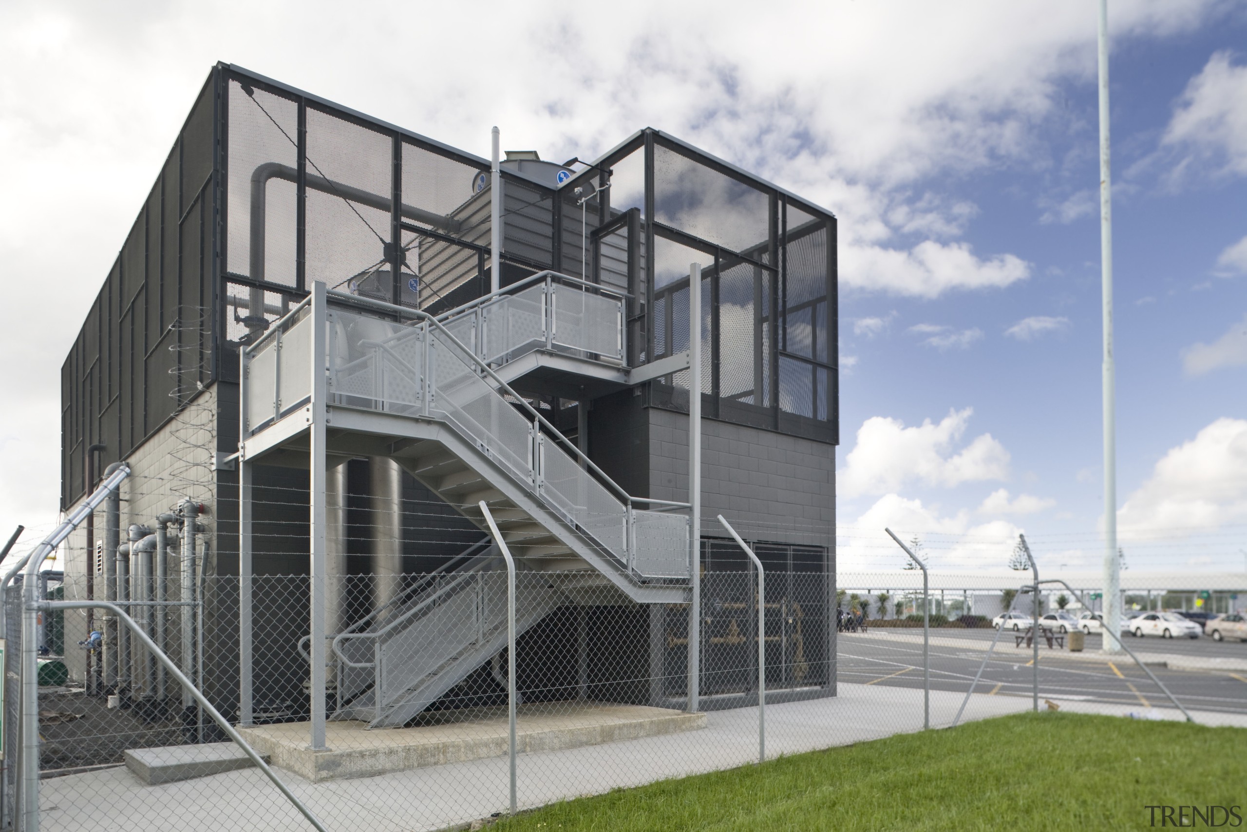 Images of the outside of Auckland International Airport architecture, building, commercial building, corporate headquarters, facade, house, mixed use, residential area, structure, white, gray