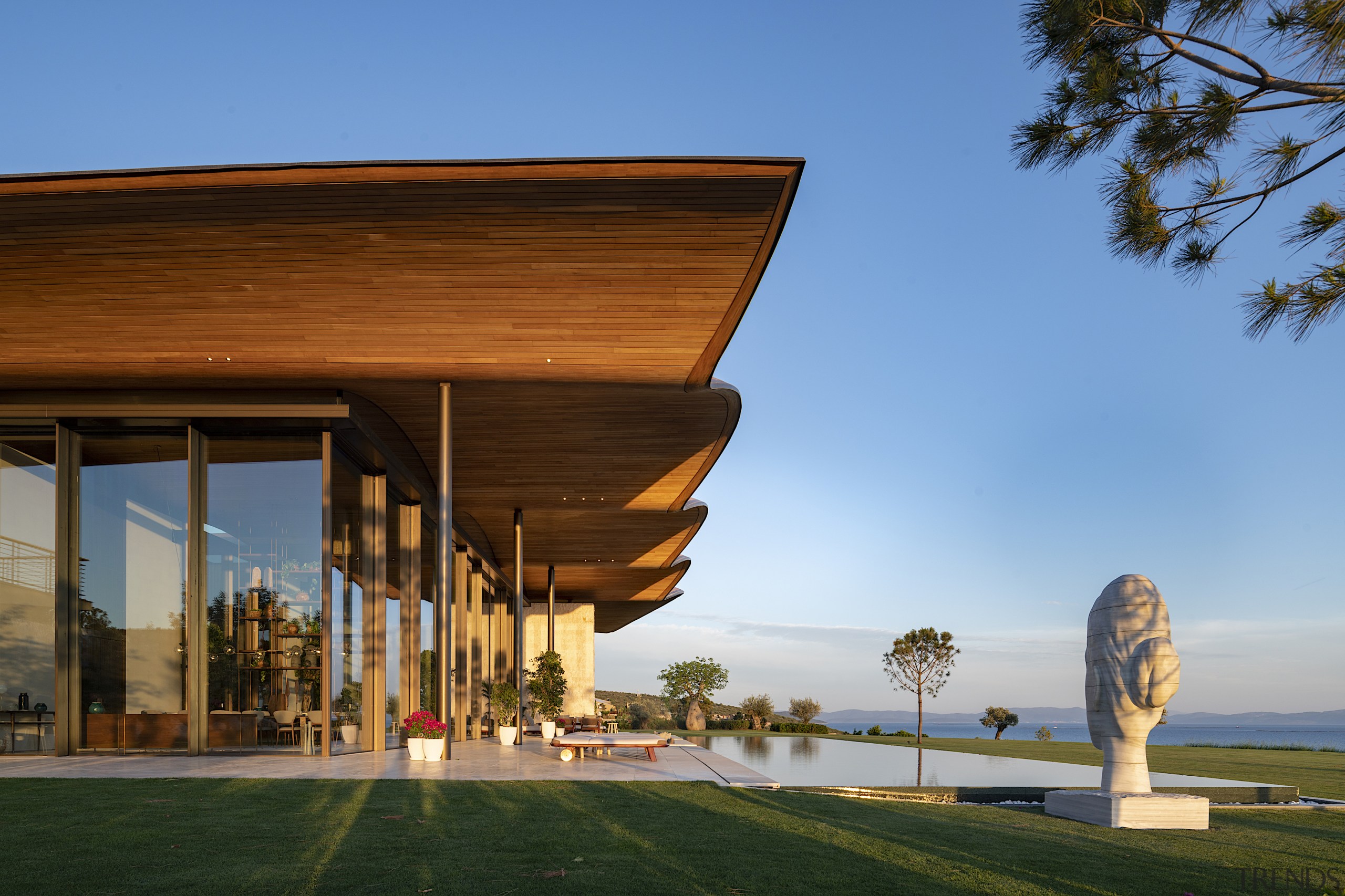 Dolunay Villa's roof is comprised of solid structural 