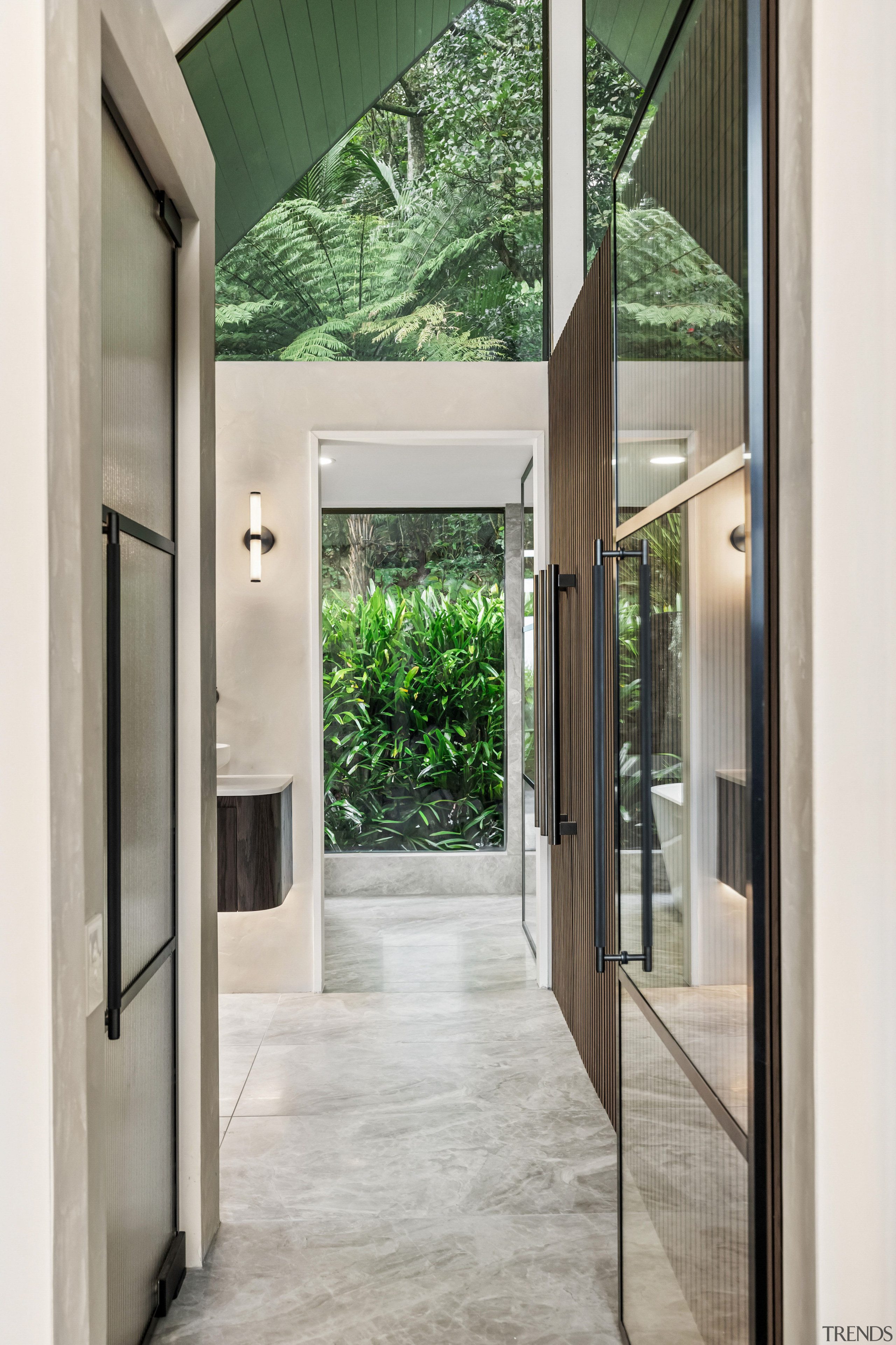 Entry to the master suite showing the gabled 