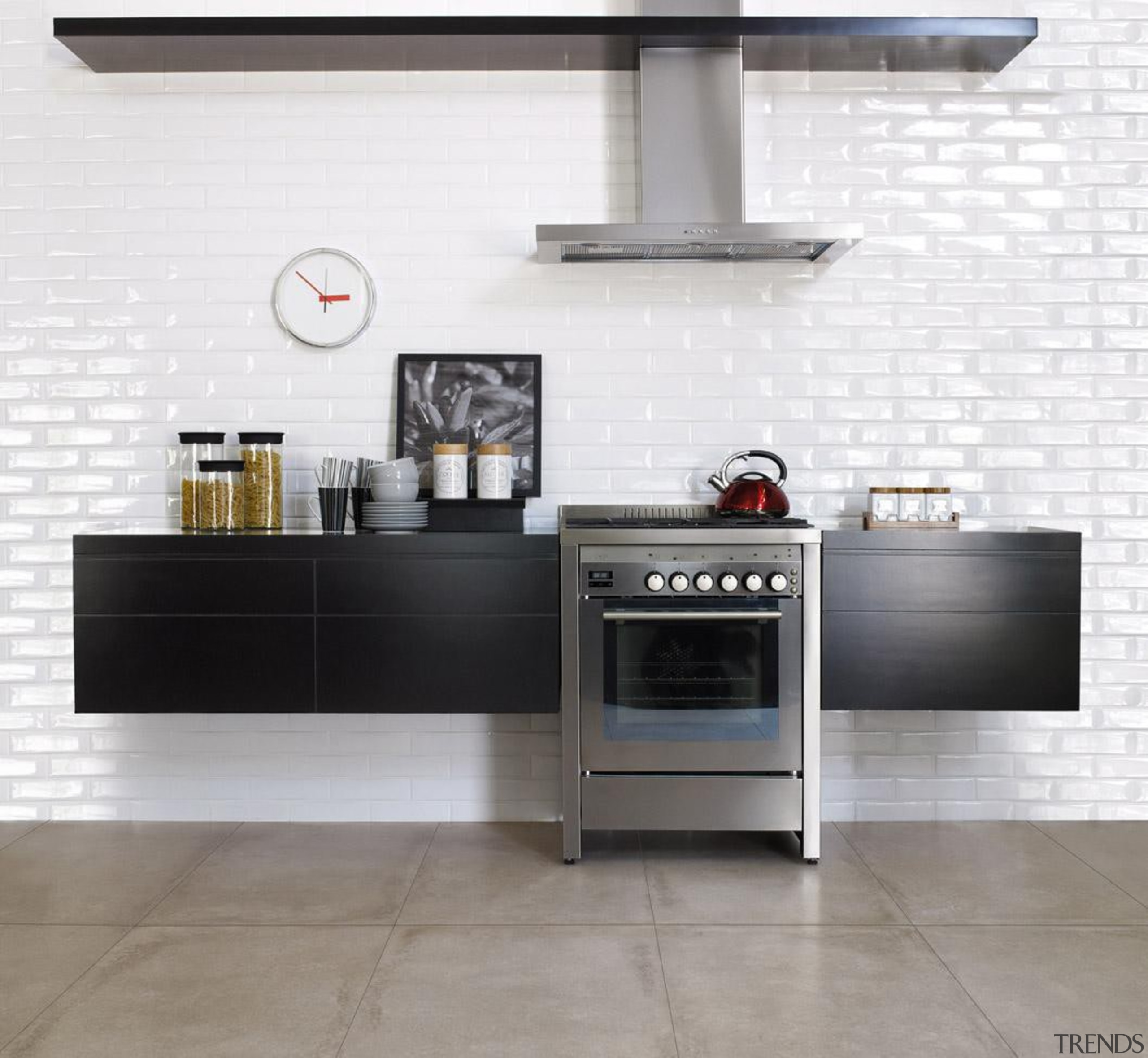 Liverpool White Kitchen Walls - Liverpool White Kitchen floor, flooring, furniture, gas stove, home appliance, kitchen, kitchen appliance, kitchen stove, product design, tile, white, gray