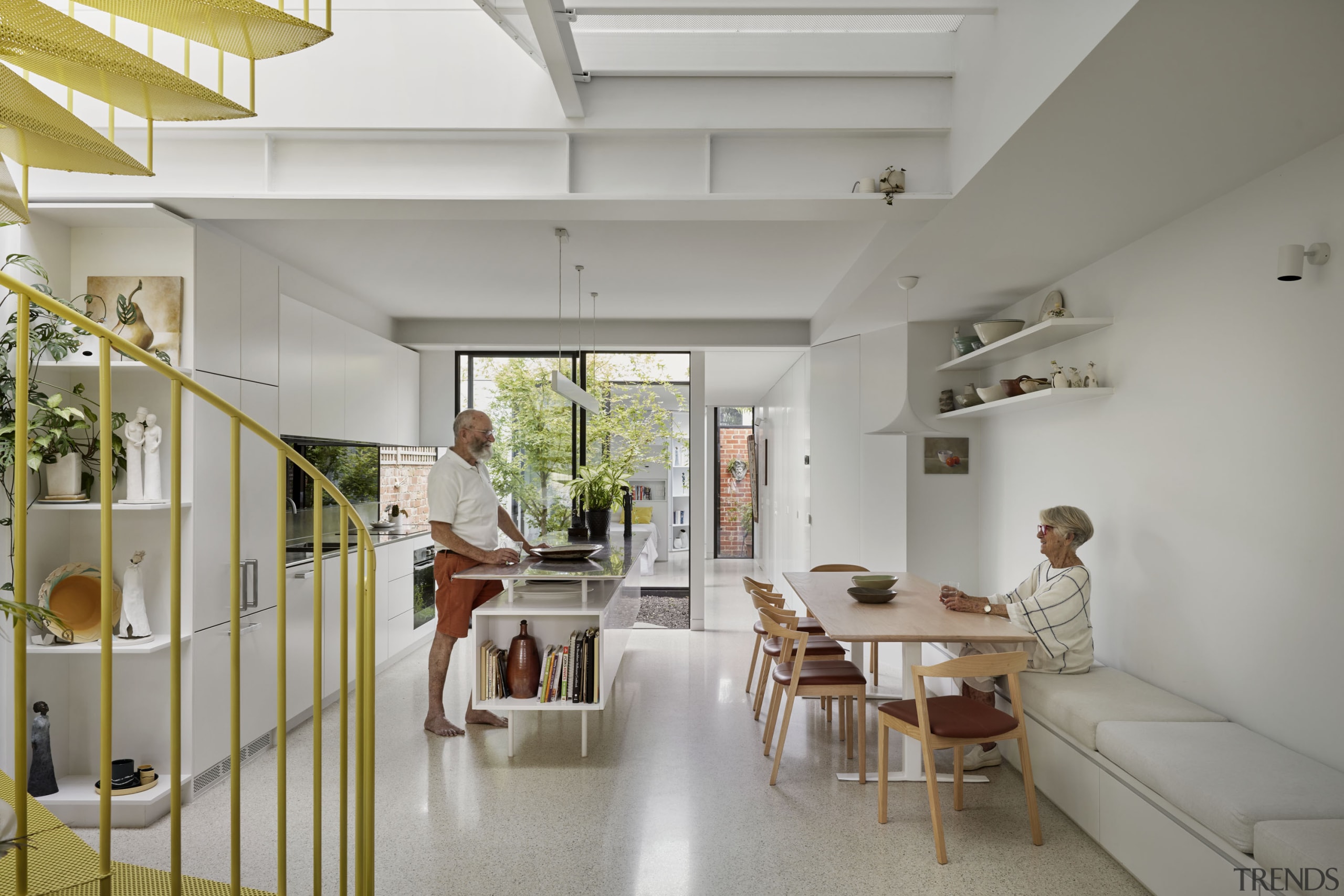Kitchen and courtyard behind. - Downsizing in your 