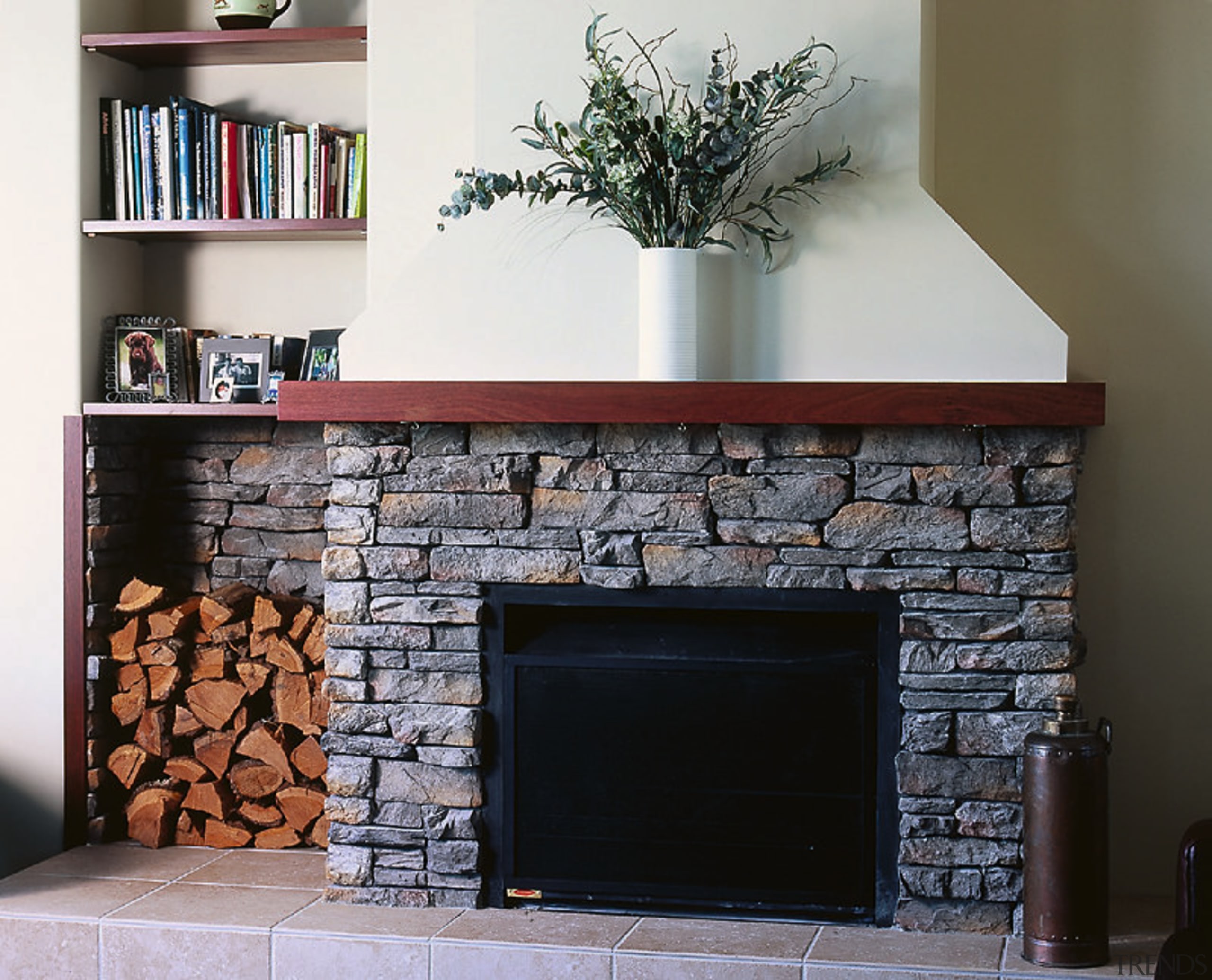 A Fireplace With A Stone Surround Gallery 4 Trends
