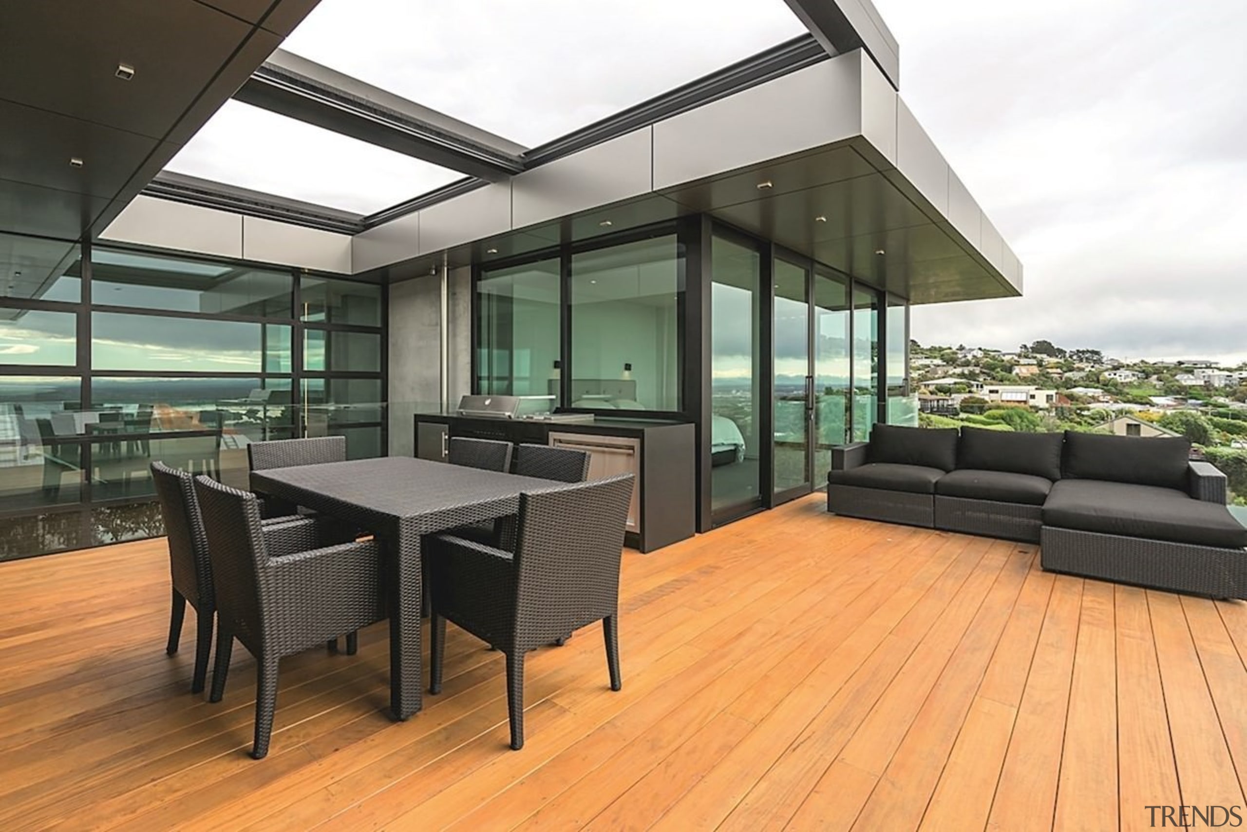 Registered Master Builders – House of the Year architecture, floor, flooring, house, interior design, property, real estate, roof, window, black