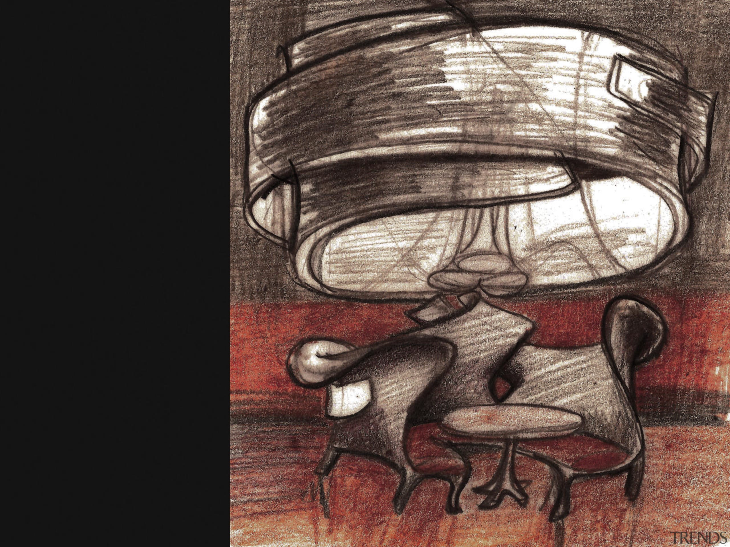 For the Américas River Oaks restaurant architect Jordan art, drawing, font, illustration, modern art, visual arts, black, red