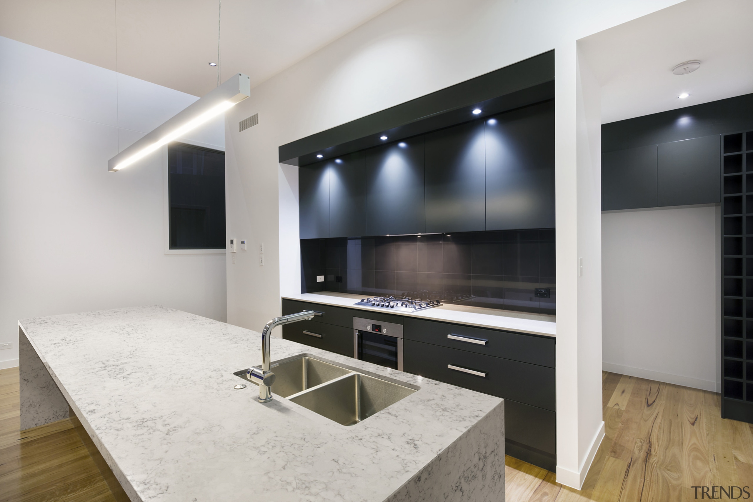 Helix is one of the new natural quartz countertop, interior design, kitchen, real estate, gray