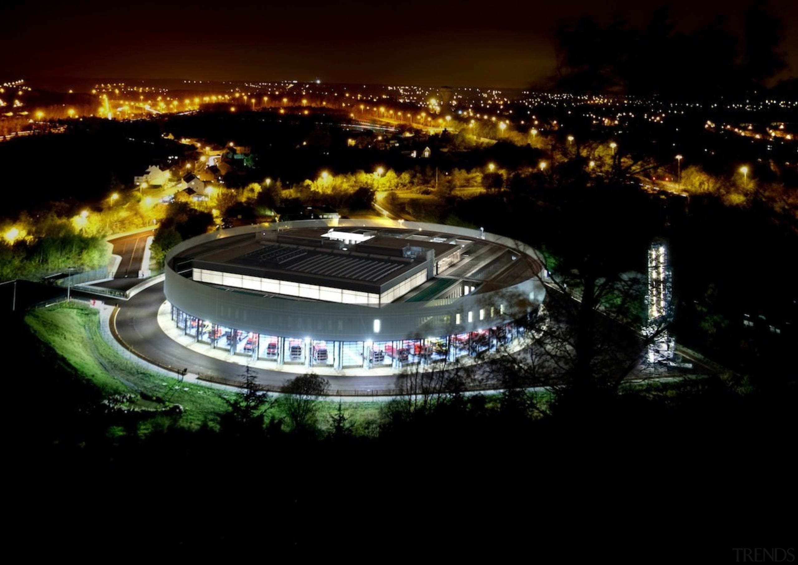 569 firestation - 569 firestation - arena | arena, atmosphere, metropolis, night, sport venue, stadium, structure, black