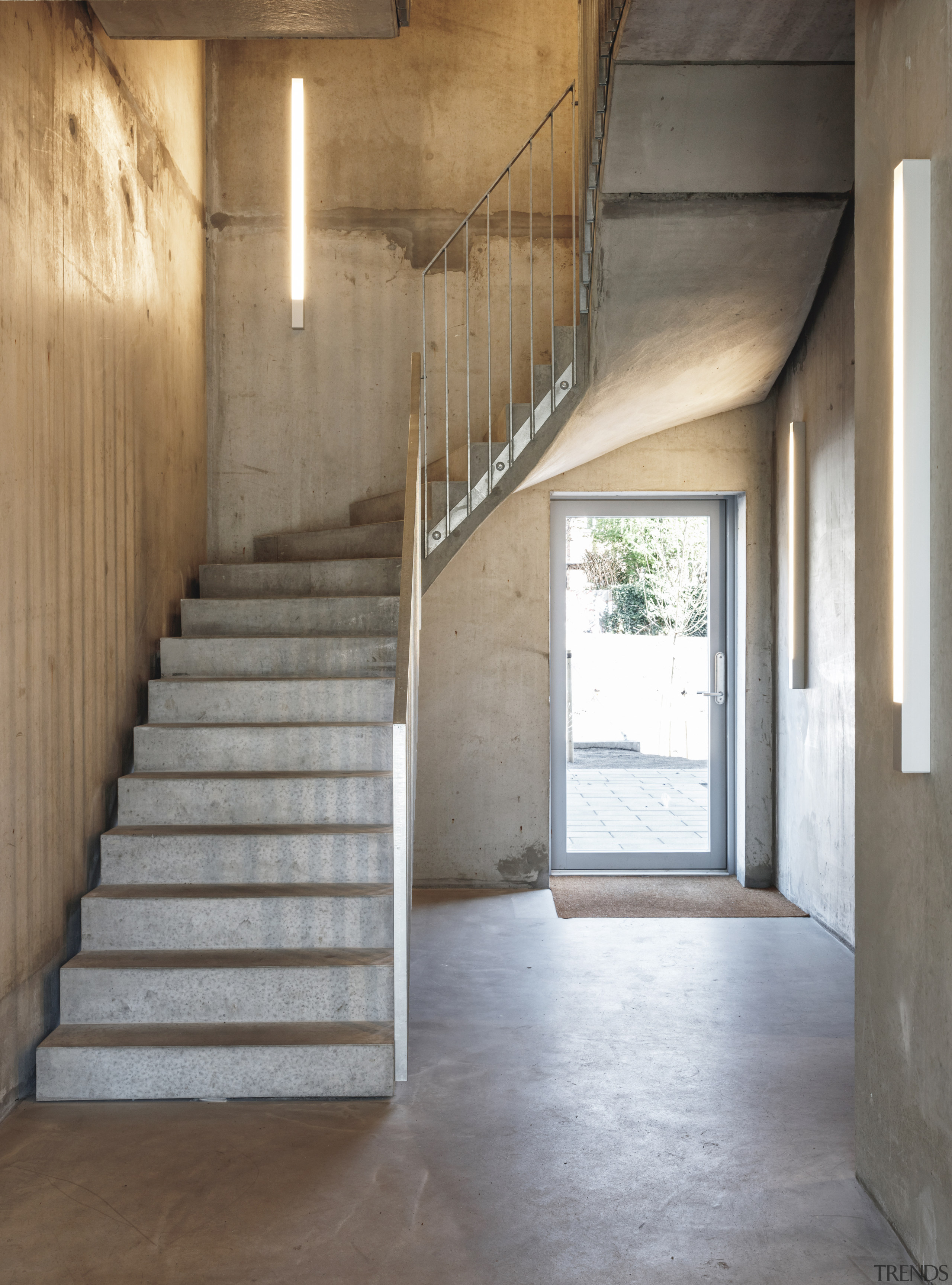 Architects Bjarke Ingels Group kept the material palette architecture, flooring, interior design, stairs, Bjarke Ingels Group, entranceway