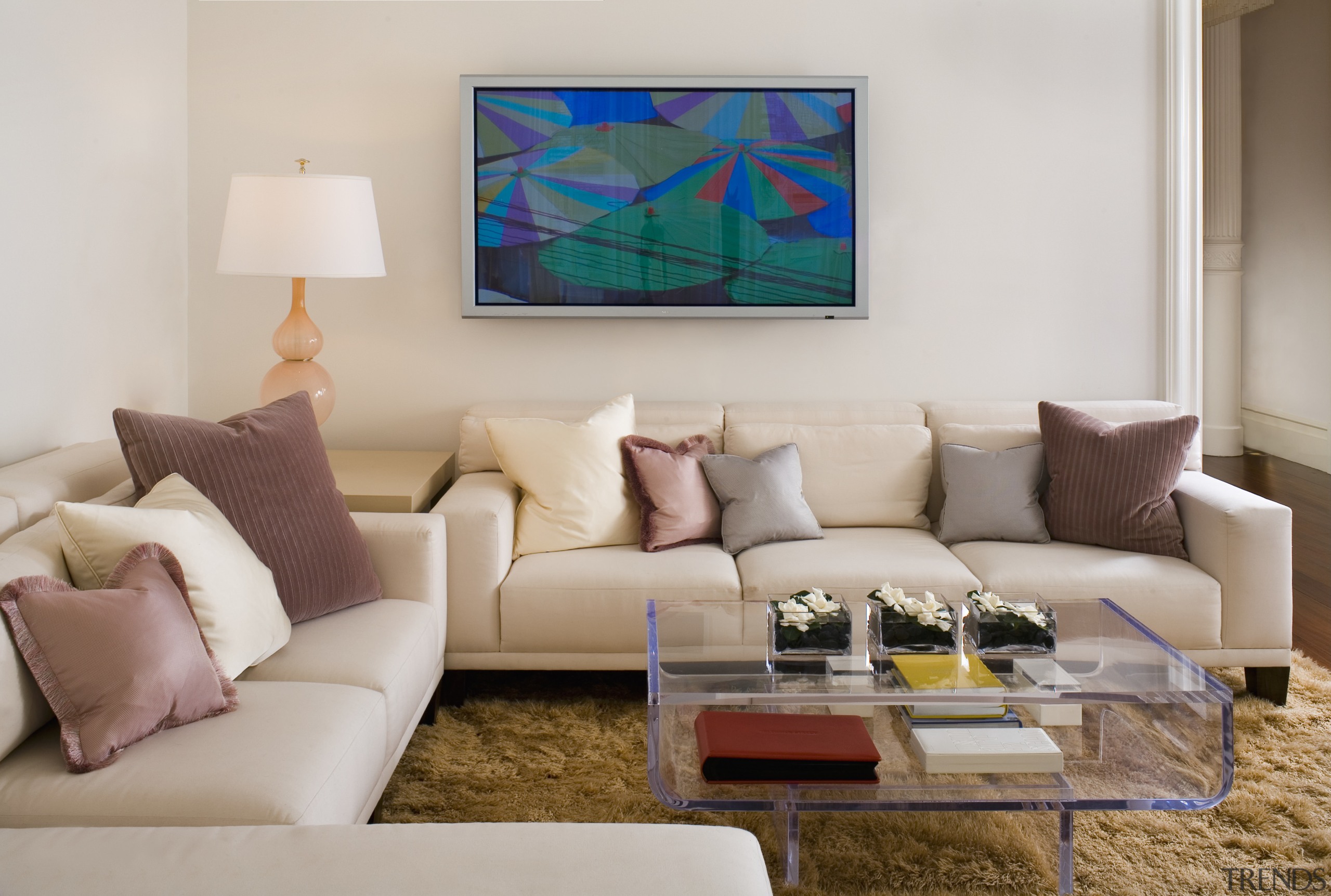 View of sofa seating area. - View of couch, furniture, home, interior design, living room, room, suite, table, gray