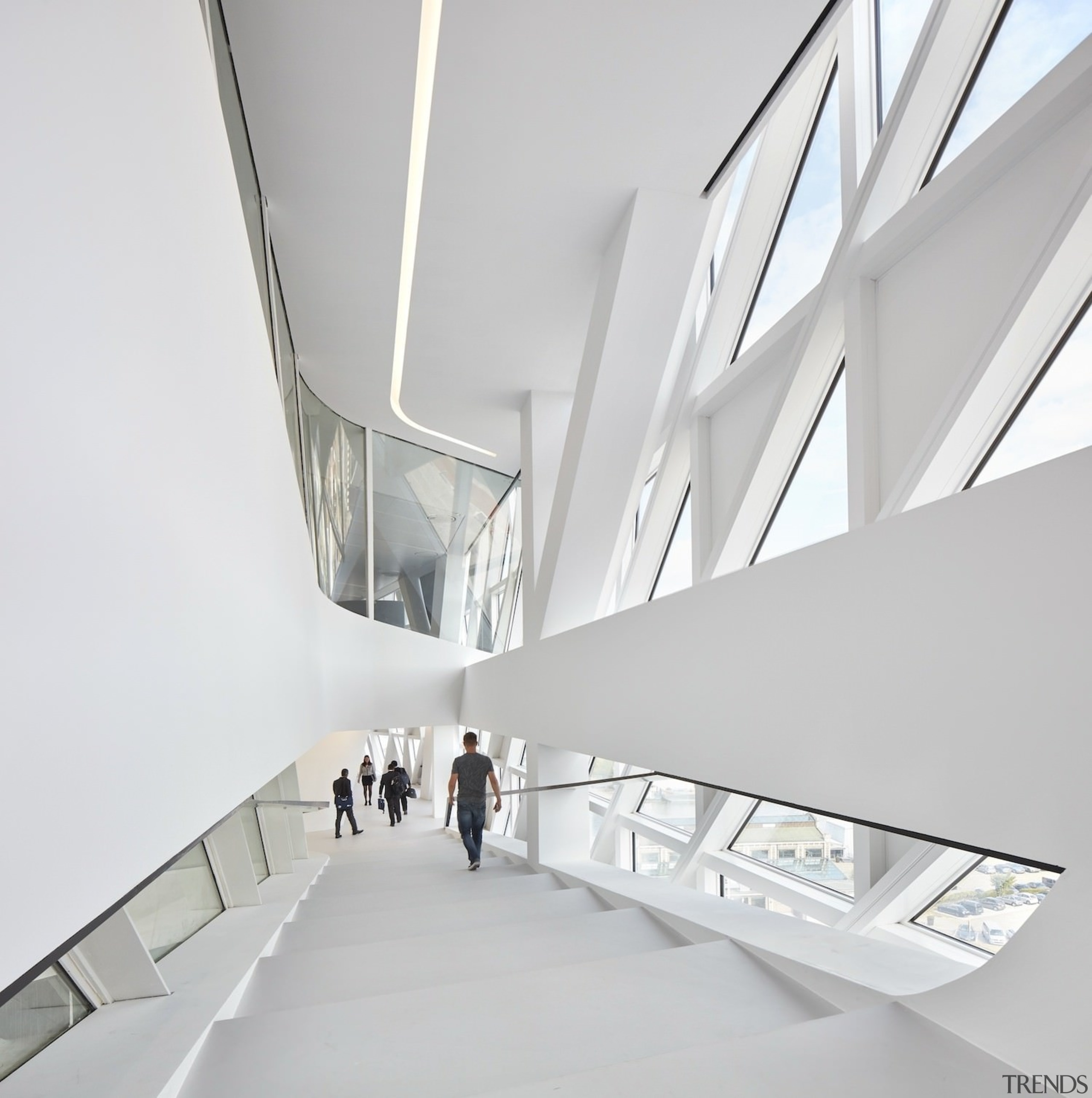 Architect: Zaha Hadid Architects (ZHA)Photography by Hufton+Crow, architecture, daylighting, house, interior design, product design, structure, tourist attraction, white, gray