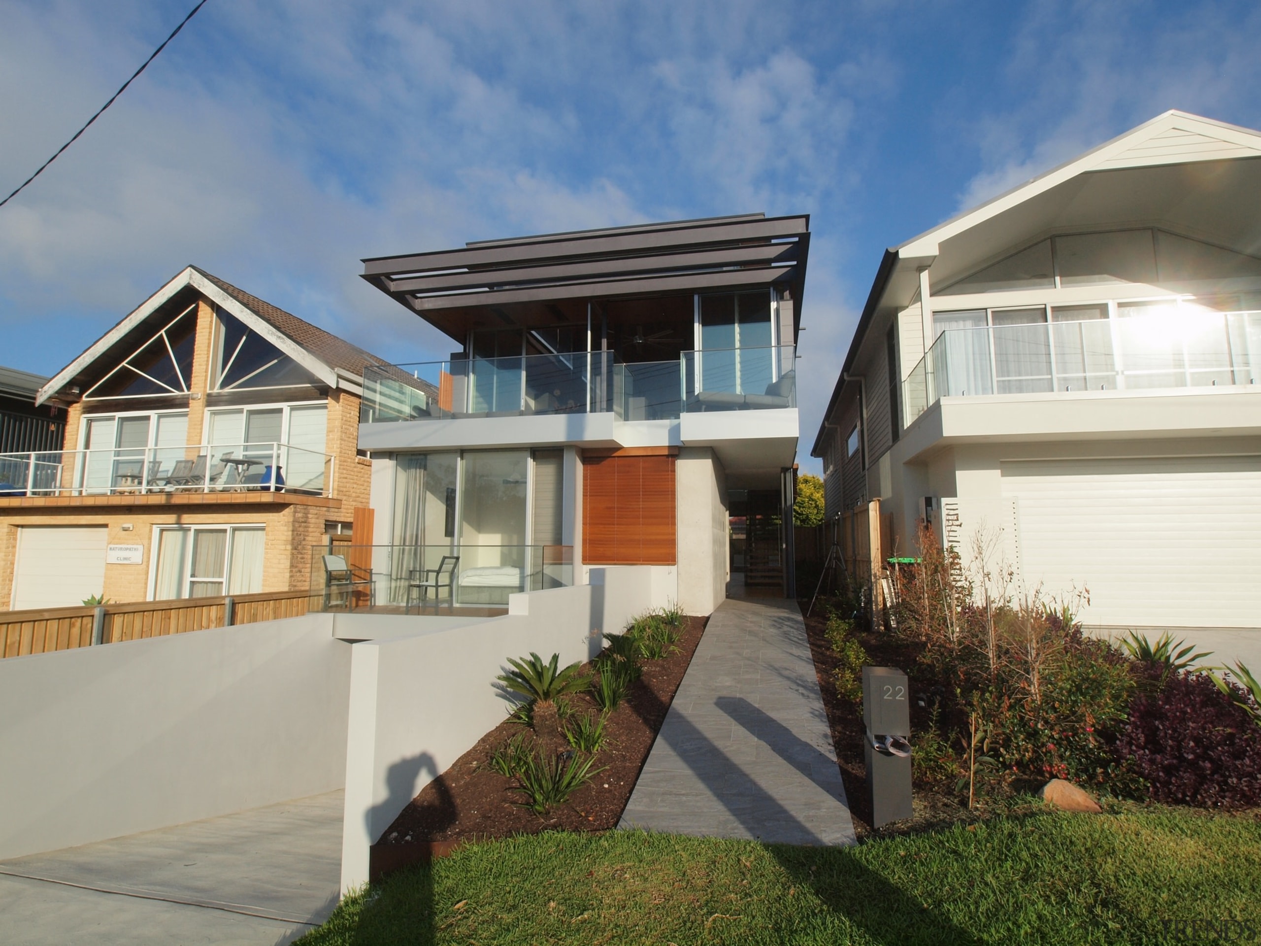 Roar Northcurlcurl House 09S - apartment | architecture apartment, architecture, building, elevation, estate, facade, home, house, neighbourhood, property, real estate, residential area, roof, suburb, villa, gray