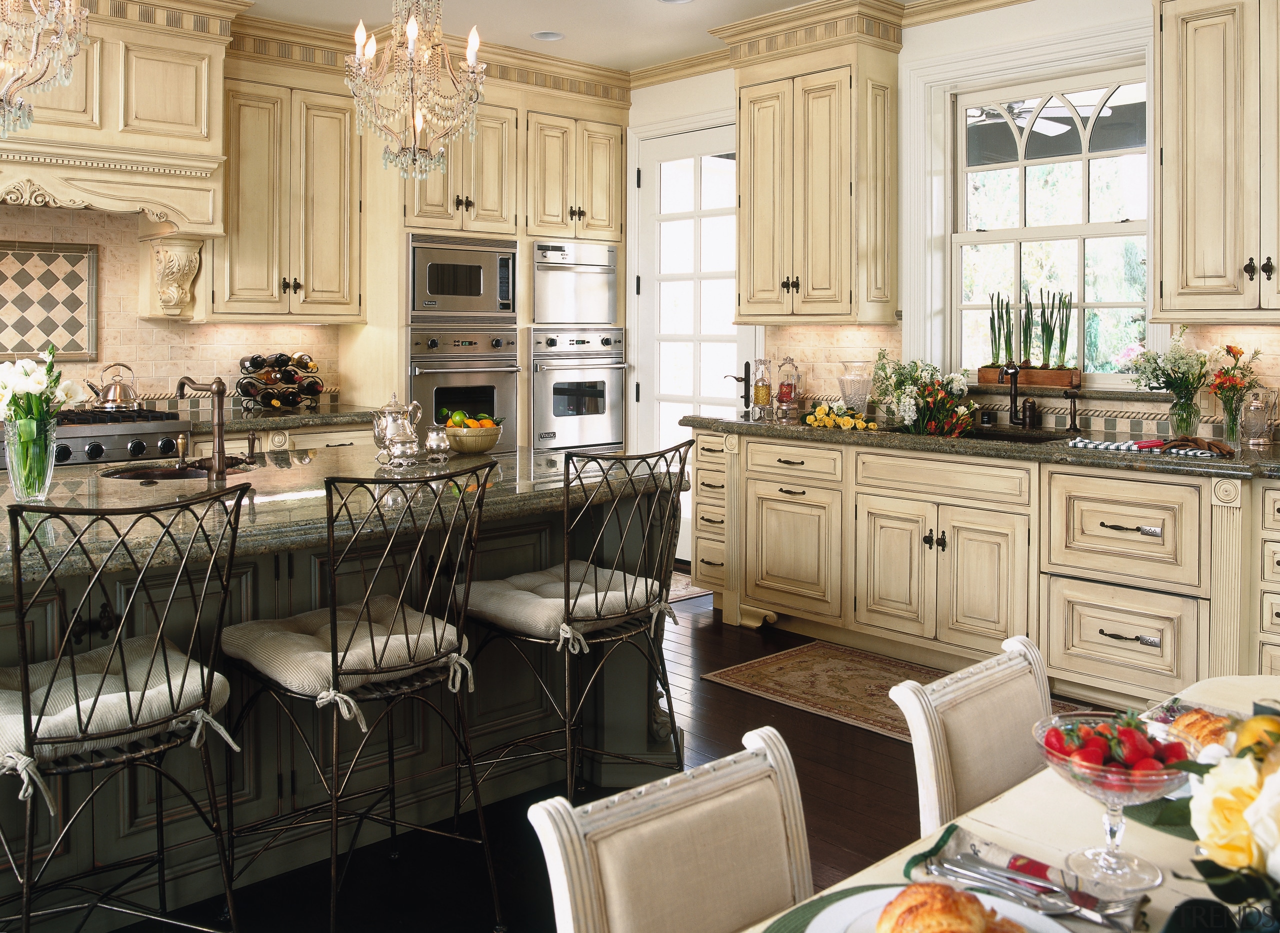 view of this kitchen designed in goergian revival cabinetry, countertop, cuisine classique, home, interior design, kitchen, room, white, black