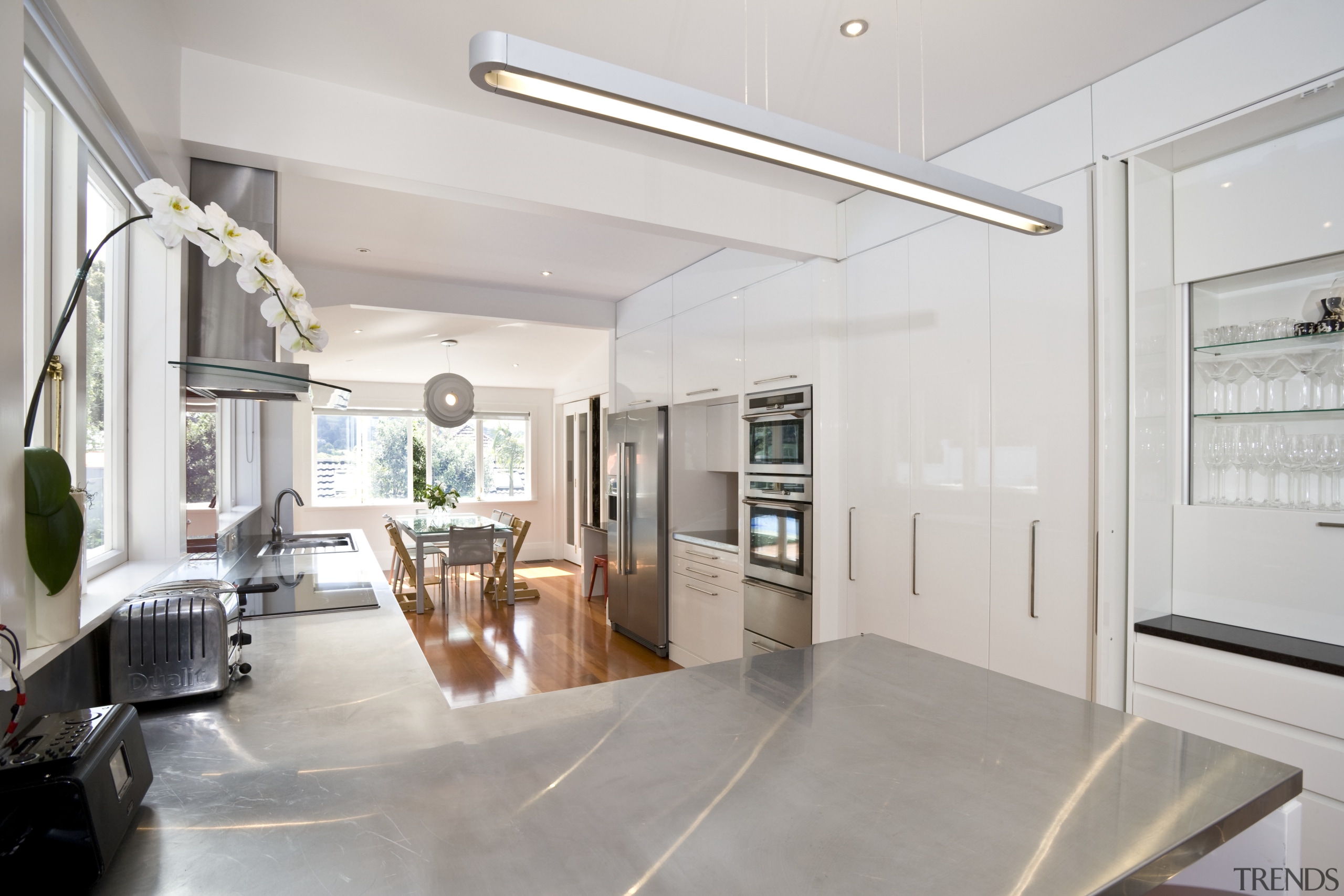 view of a kitchen designed and manufactured by ceiling, floor, house, interior design, kitchen, property, real estate, gray