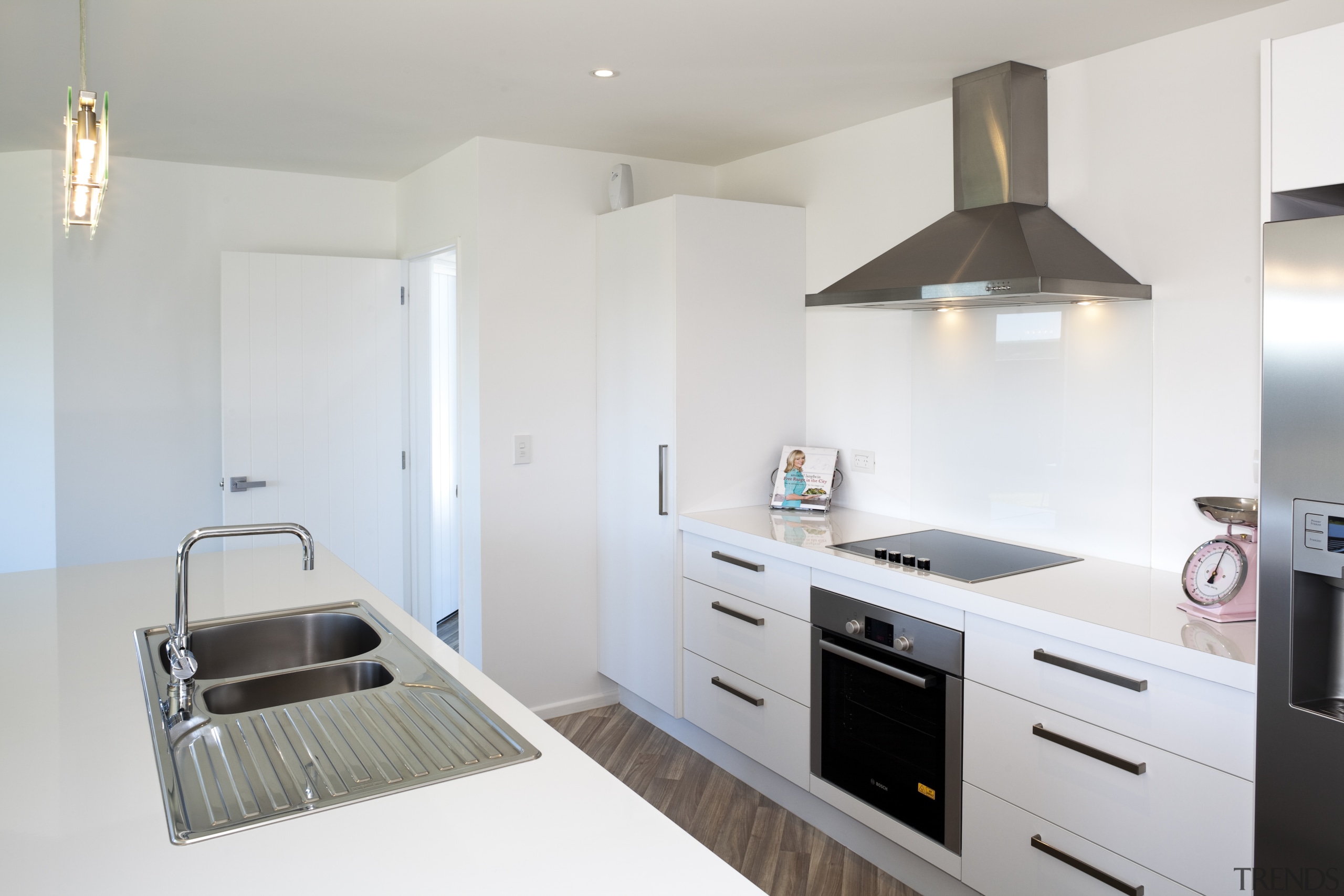 0126980 - building | cabinetry | ceiling | building, cabinetry, ceiling, countertop, floor, furniture, home, house, interior design, kitchen, material property, property, real estate, room, sink, tile, white, gray