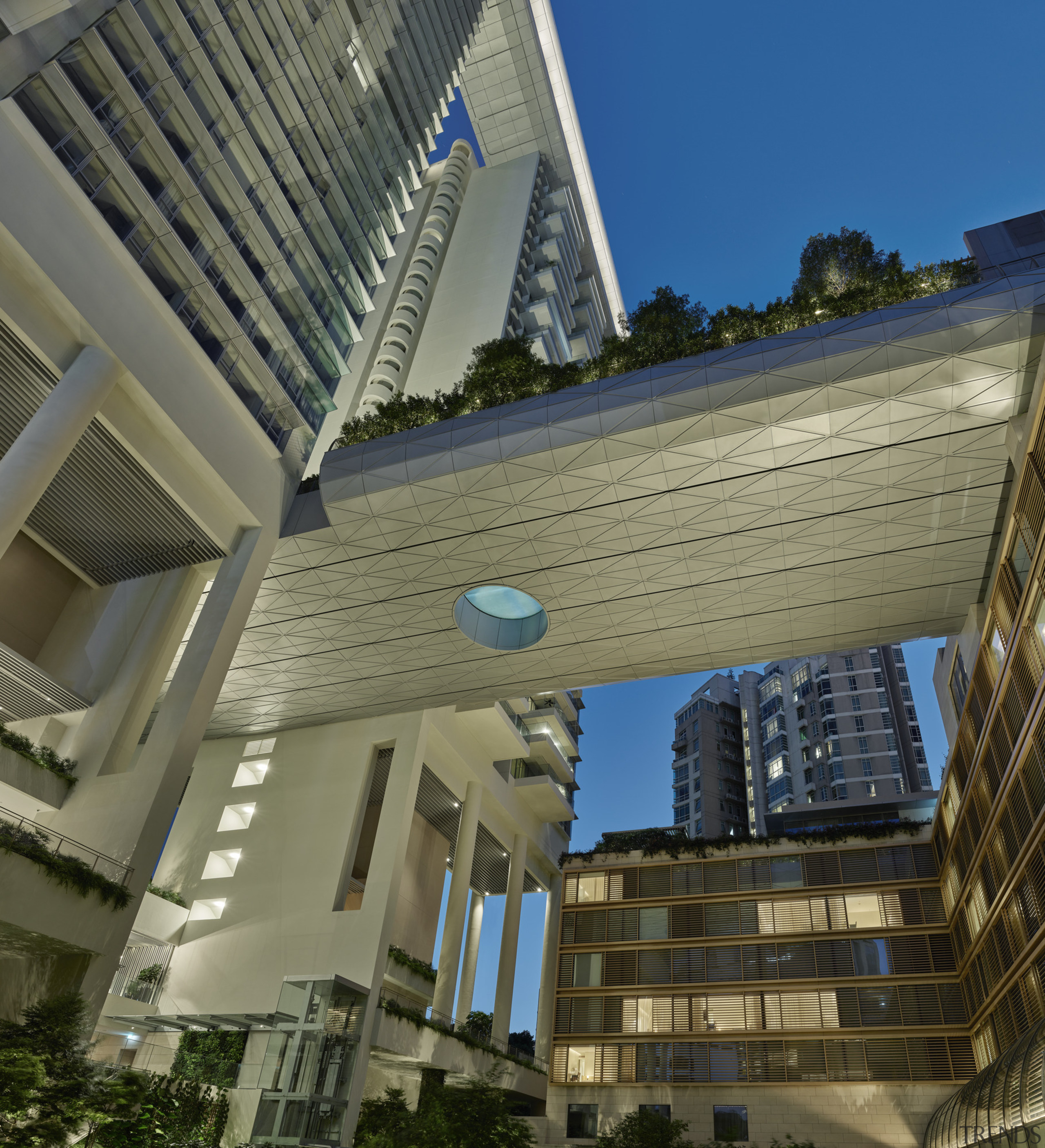 A skybridge on the ninth storey of the 